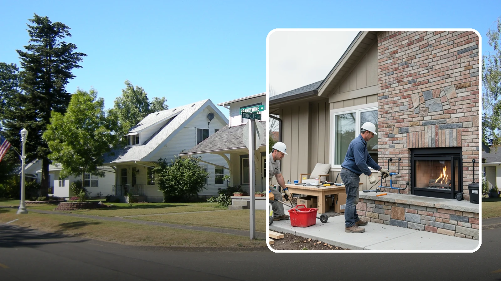 Gas Fireplace Installation in DuPont, Pierce County, WA - Clean-burning gas fireplaces installed with proper venting and code-compliant gas lines.