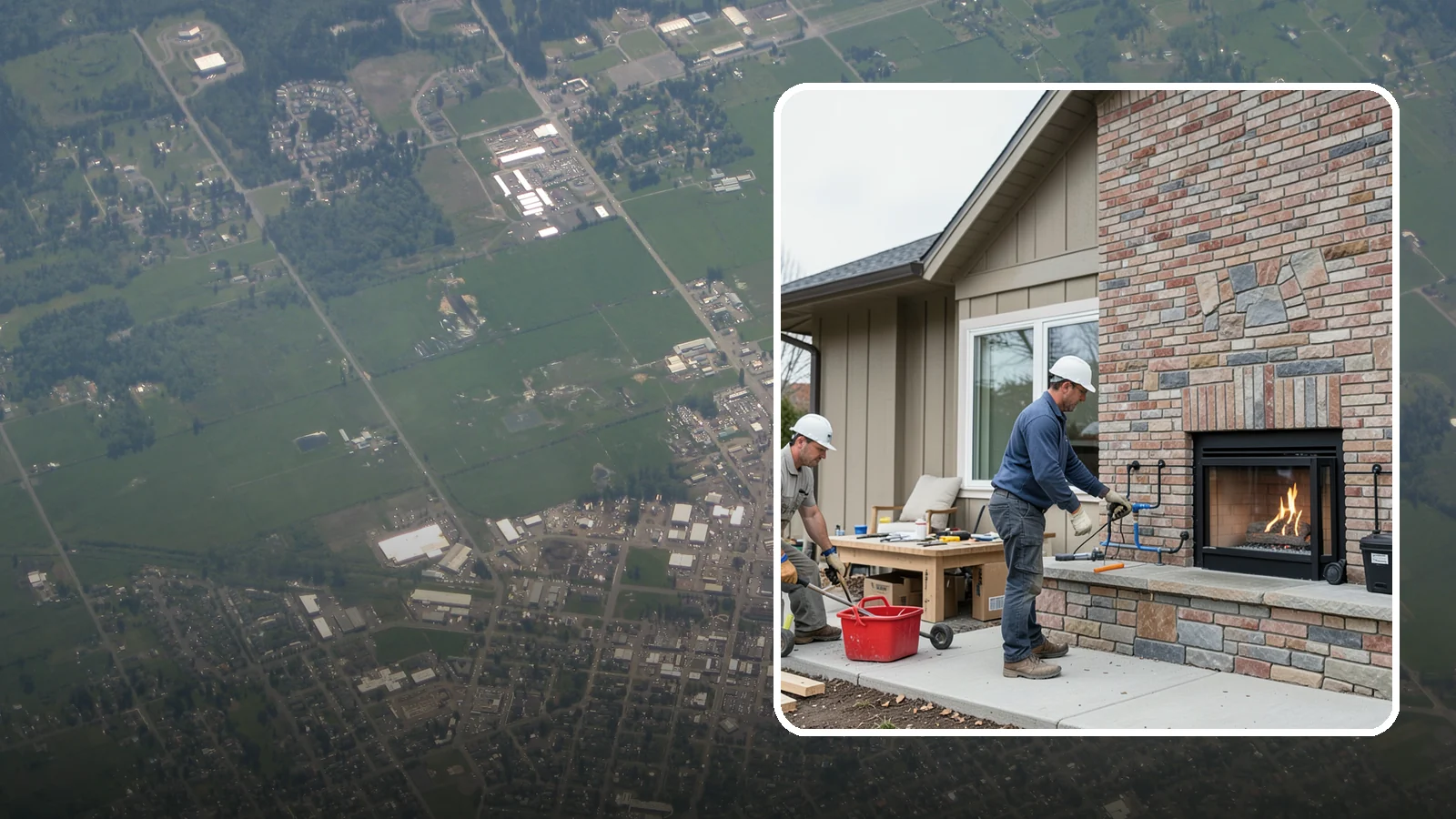 Gas Fireplace Installation in Enumclaw, King County, WA - Clean-burning gas fireplaces installed with proper venting and code-compliant gas lines.