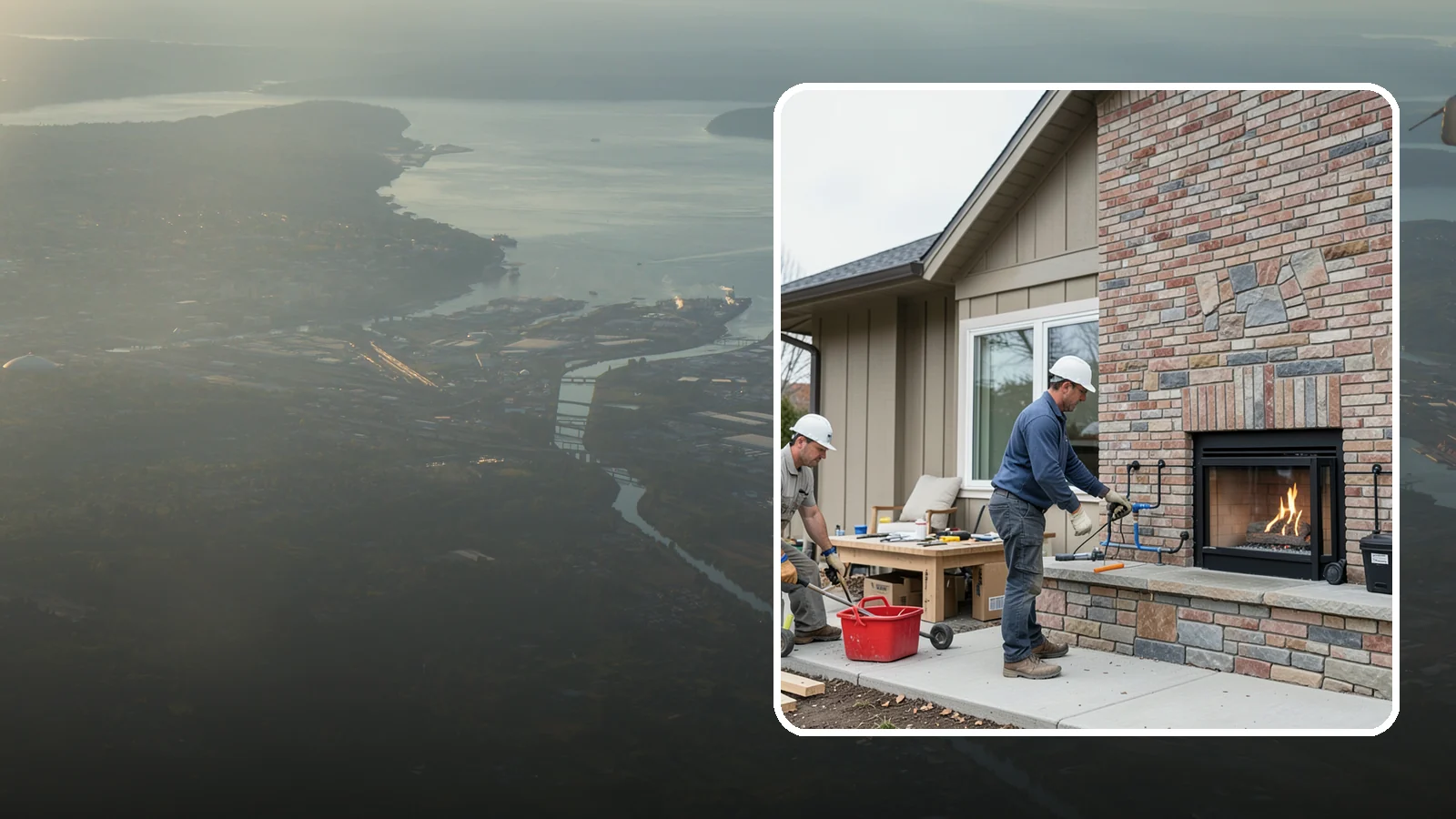 Gas Fireplace Installation in Fife, Pierce County, WA - Clean-burning gas fireplaces installed with proper venting and code-compliant gas lines.