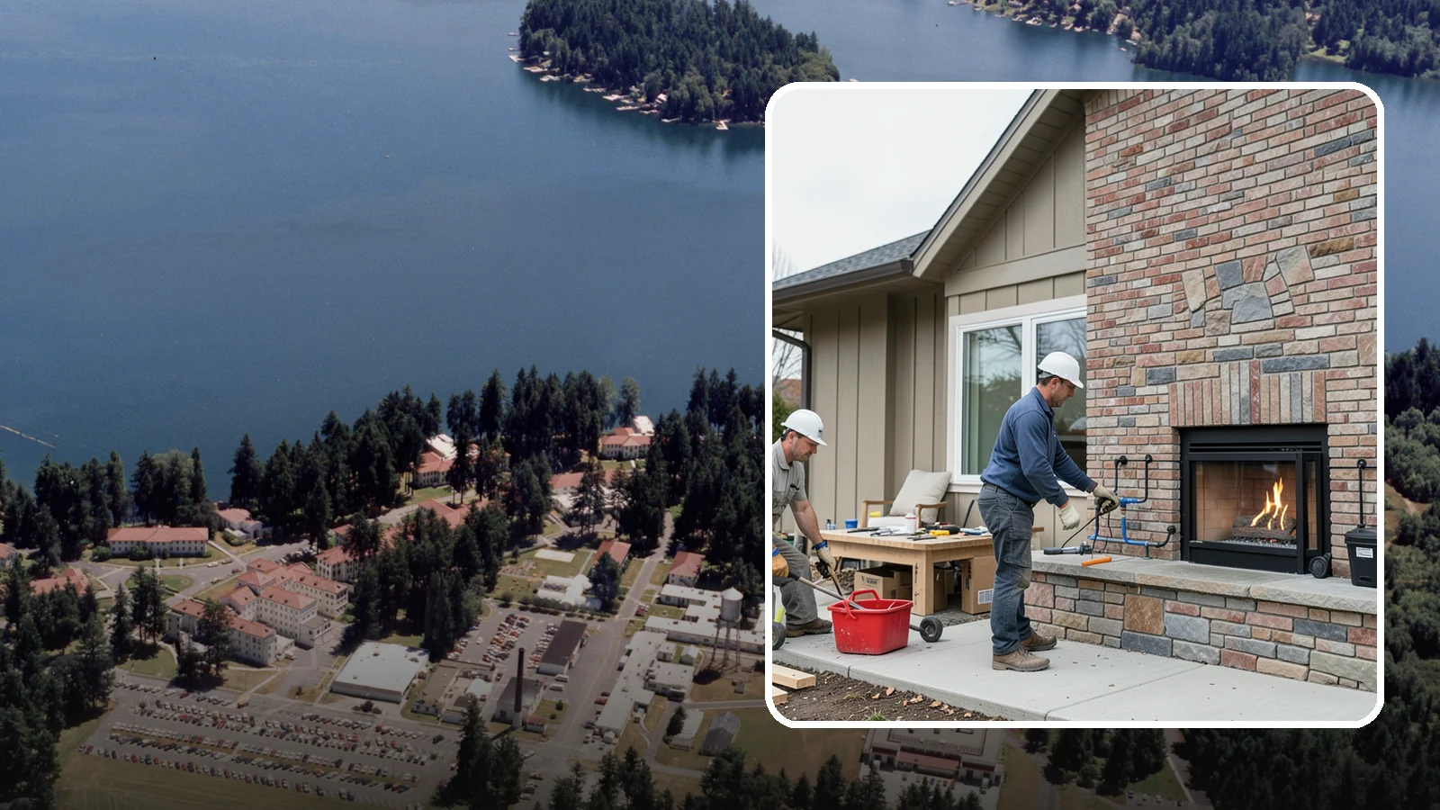 Gas Fireplace Installation in Lakewood, Pierce County, WA - Clean-burning gas fireplaces installed with proper venting and code-compliant gas lines.