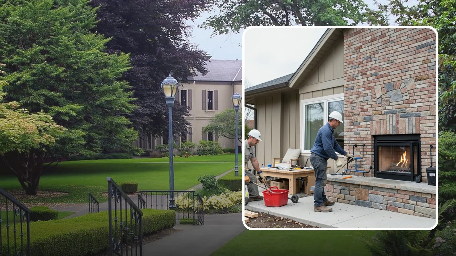 Gas Fireplace Installation in Woodinville, King County, WA - Clean-burning gas fireplaces installed with proper venting and code-compliant gas lines.