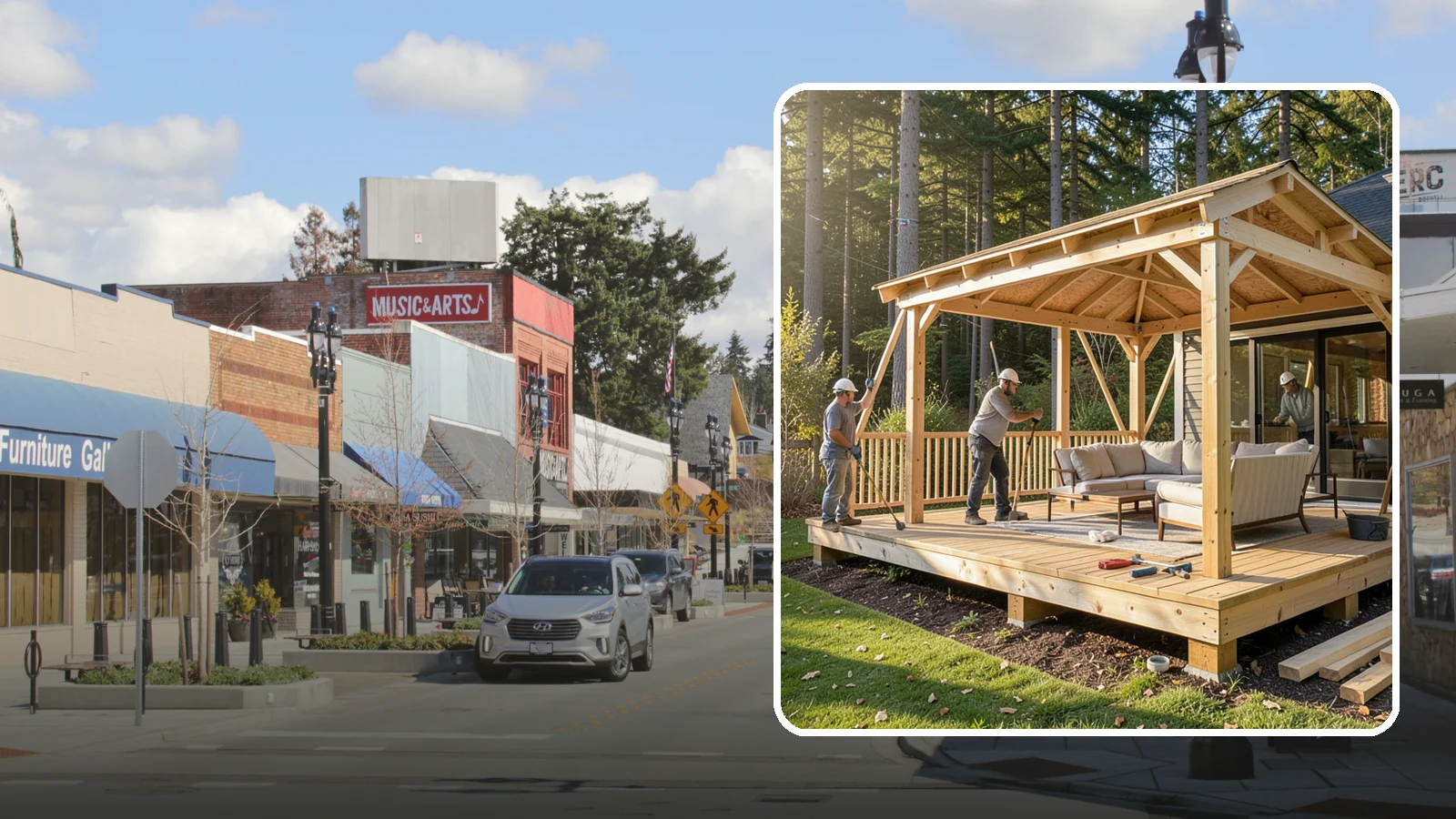 Gazebo Construction in Bothell, King County, WA - A freestanding gazebo that gives your backyard a sheltered, all-weather gathering spot built for Northwest conditions.