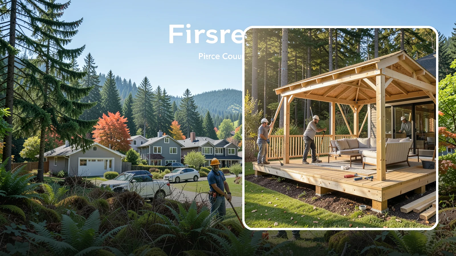 Gazebo Construction in Fircrest, Pierce County, WA - A freestanding gazebo that gives your backyard a sheltered, all-weather gathering spot built for Northwest conditions.