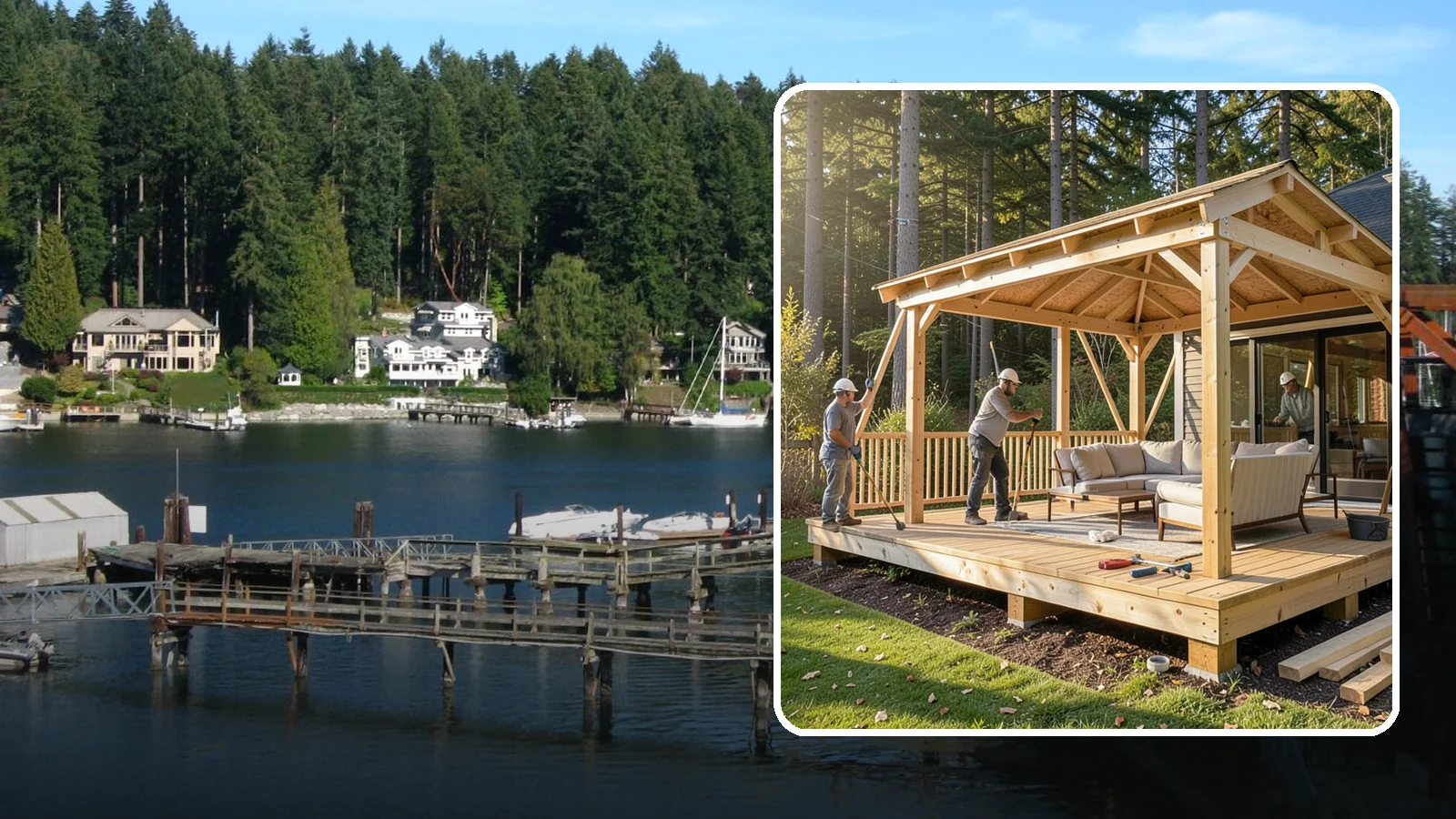 Gazebo Construction in Gig Harbor, Pierce County, WA - A freestanding gazebo that gives your backyard a sheltered, all-weather gathering spot built for Northwest conditions.