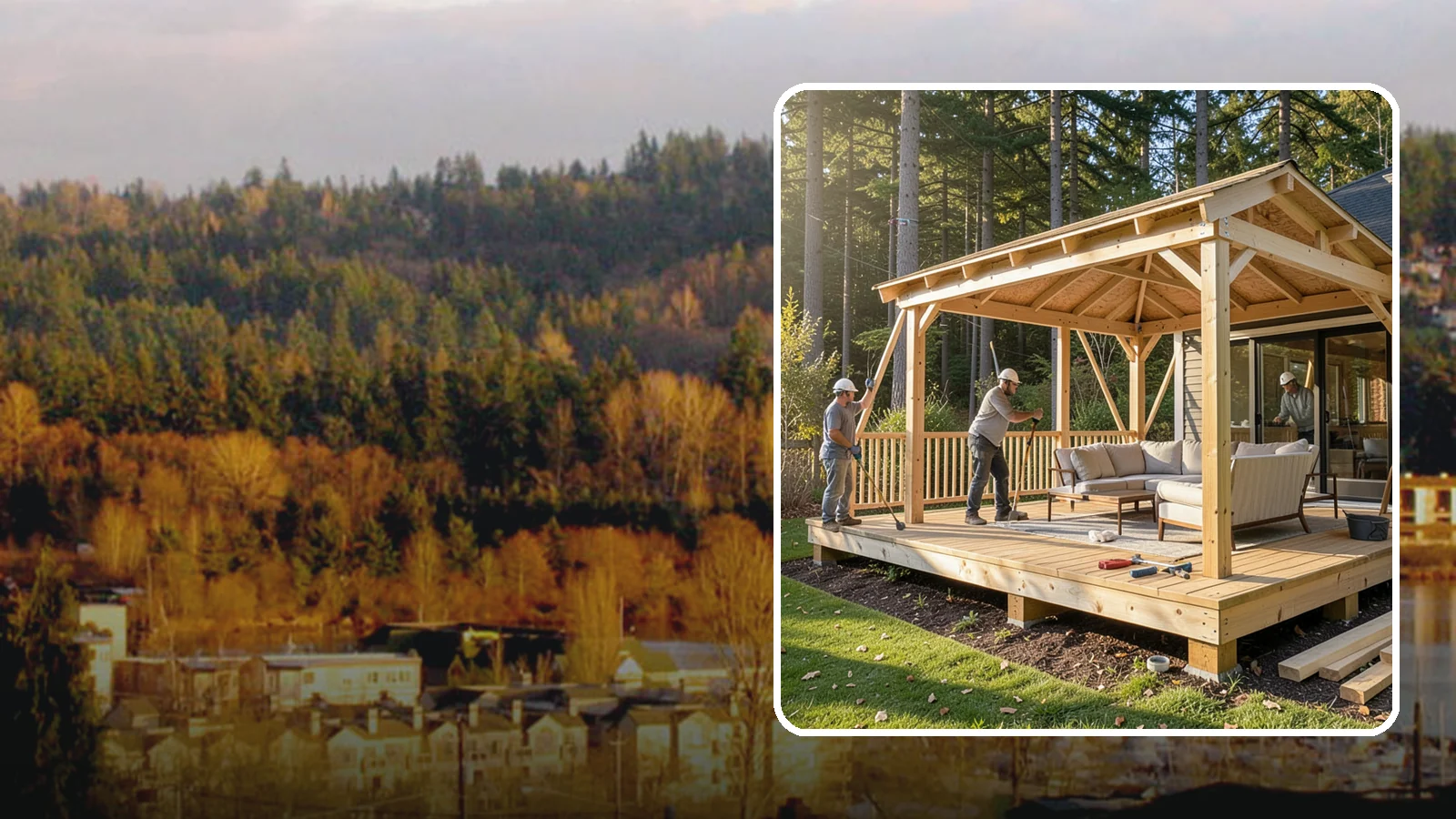 Gazebo Construction in Kenmore, King County, WA - A freestanding gazebo that gives your backyard a sheltered, all-weather gathering spot built for Northwest conditions.