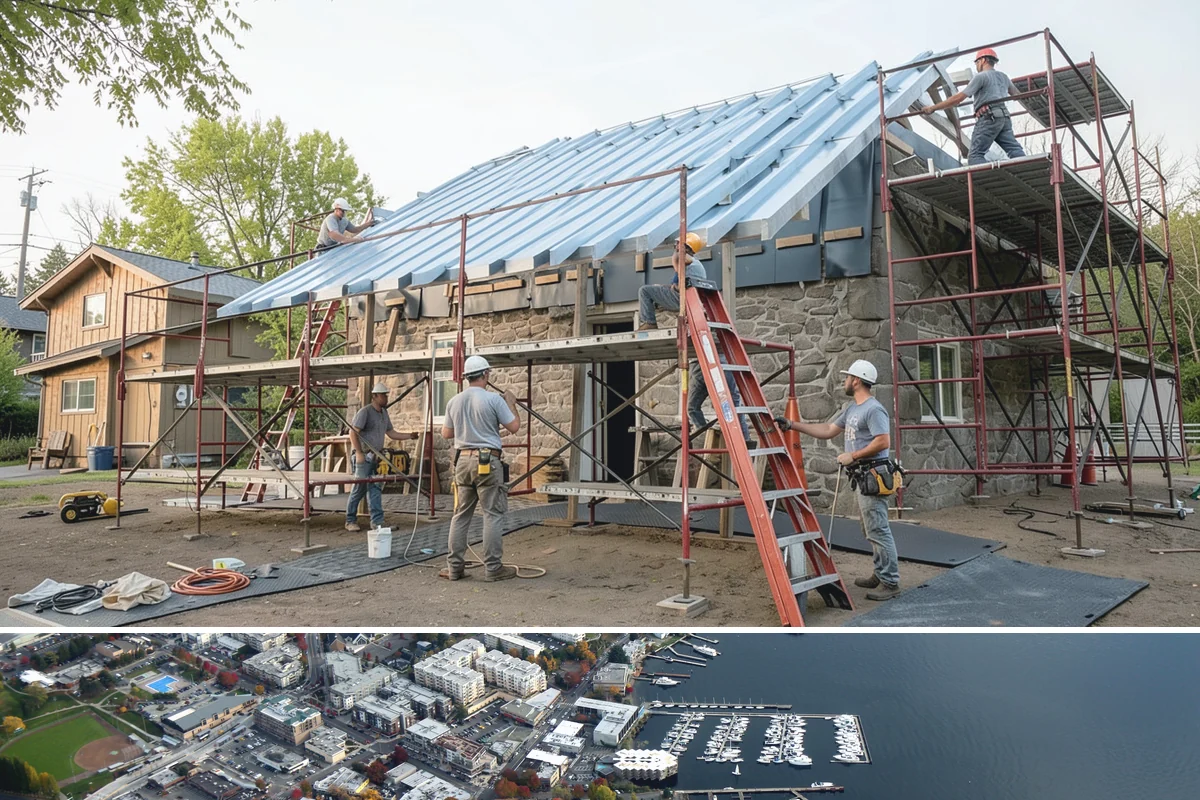Gazebo Construction in Kirkland, King County, WA - Summer scheduling lets the roof and finishes complete before the fall rains arrive.