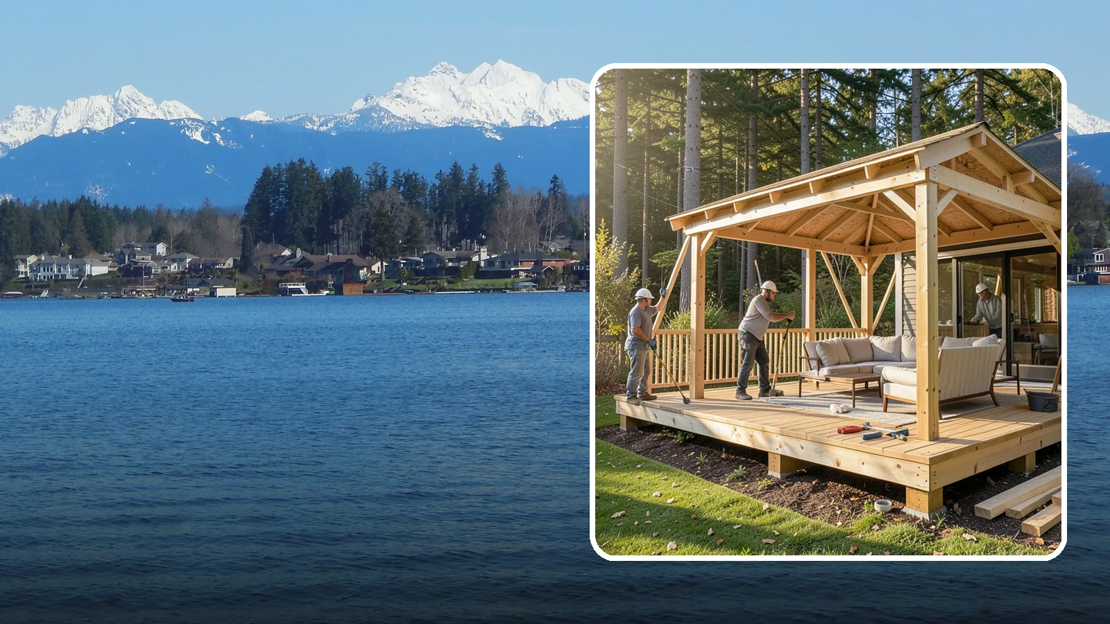 Gazebo Construction in Lake Stevens, Snohomish County, WA - A freestanding gazebo that gives your backyard a sheltered, all-weather gathering spot built for Northwest conditions.