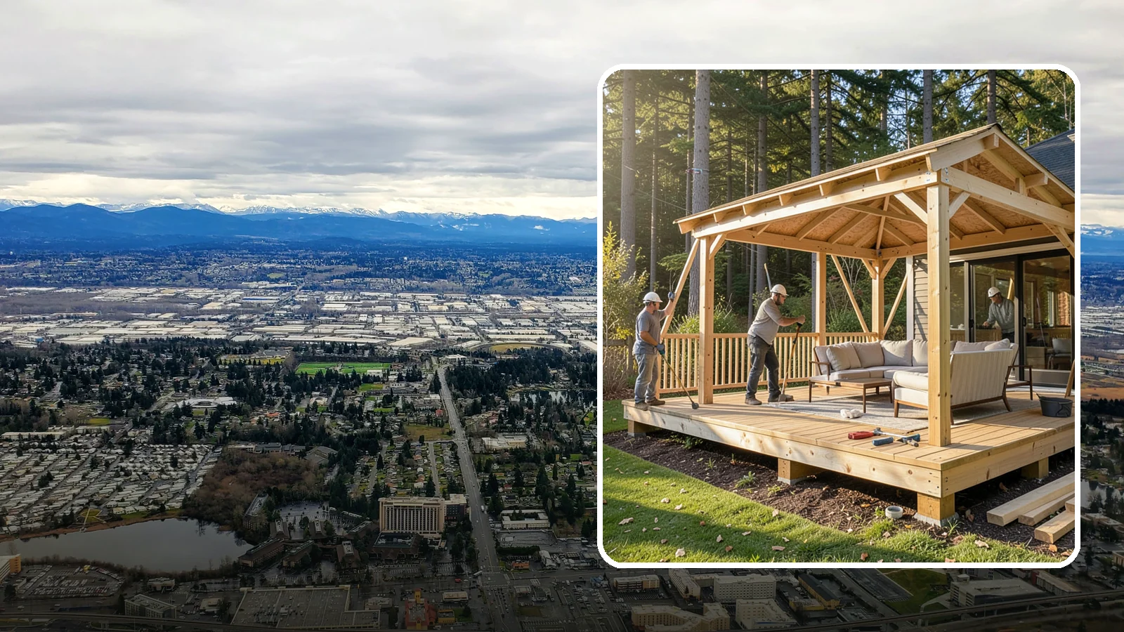 Gazebo Construction in SeaTac, King County, WA - A freestanding gazebo that gives your backyard a sheltered, all-weather gathering spot built for Northwest conditions.