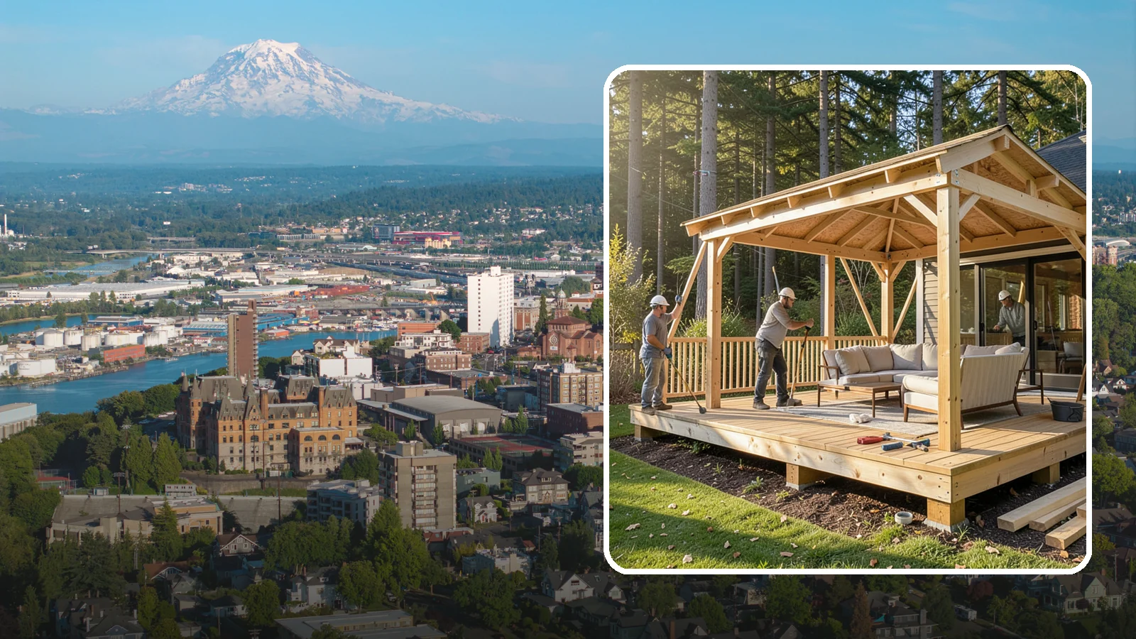 Gazebo Construction in Tacoma, Pierce County, WA - A freestanding gazebo that gives your backyard a sheltered, all-weather gathering spot built for Northwest conditions.