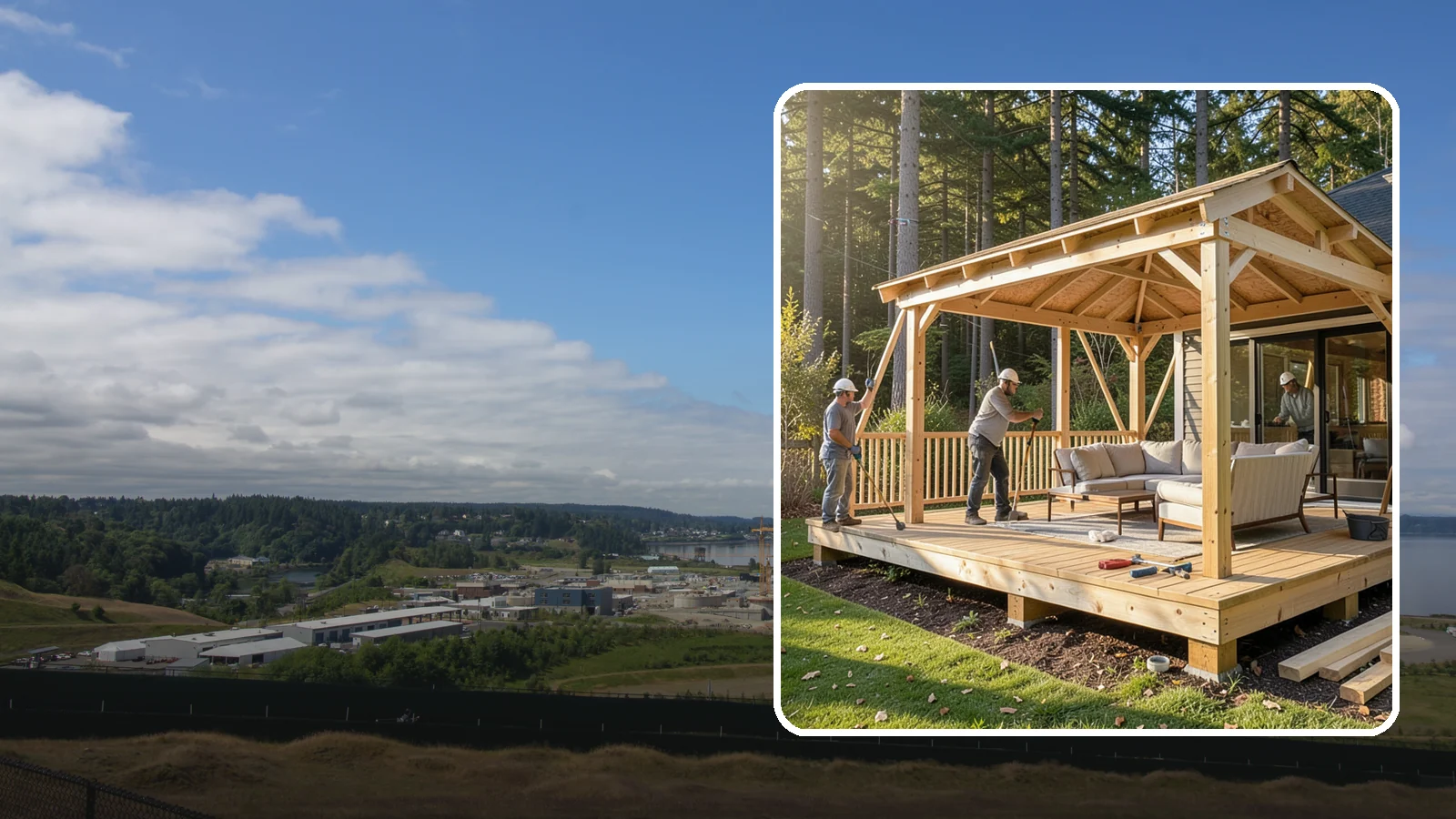 Gazebo Construction in University Place, Pierce County, WA - A freestanding gazebo that gives your backyard a sheltered, all-weather gathering spot built for Northwest conditions.