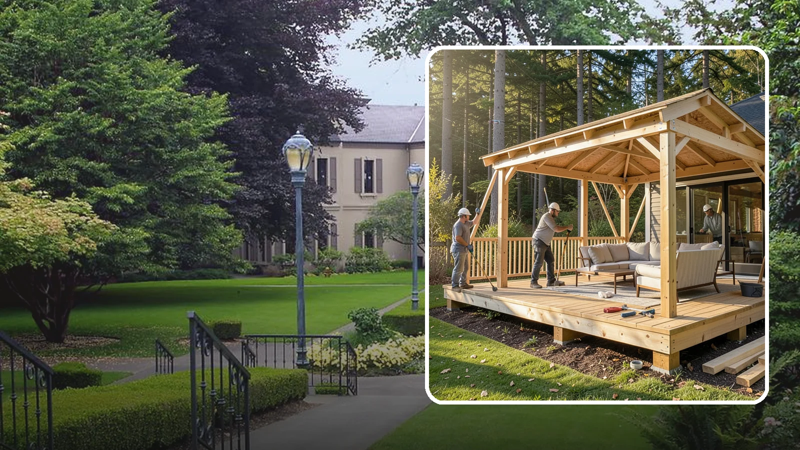 Gazebo Construction in Woodinville, King County, WA - A freestanding gazebo that gives your backyard a sheltered, all-weather gathering spot built for Northwest conditions.