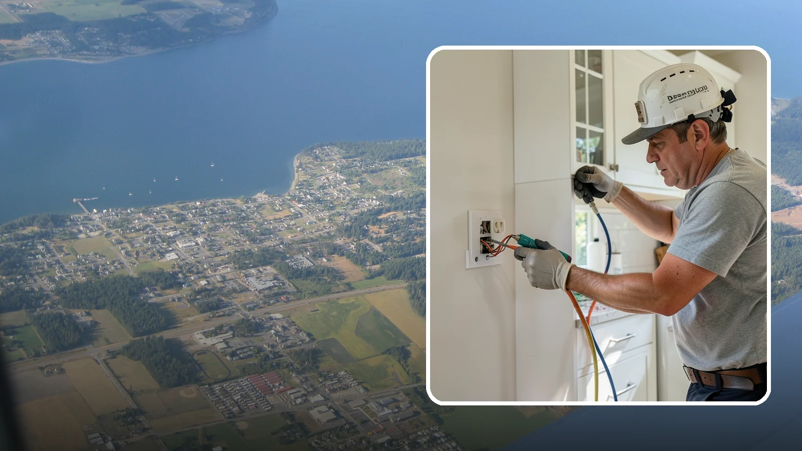 GFCI Outlet Installation in Coupeville, Island County, WA - We install GFCI-protected outlets in kitchens, bathrooms, garages, and outdoor areas to guard against shock hazards.