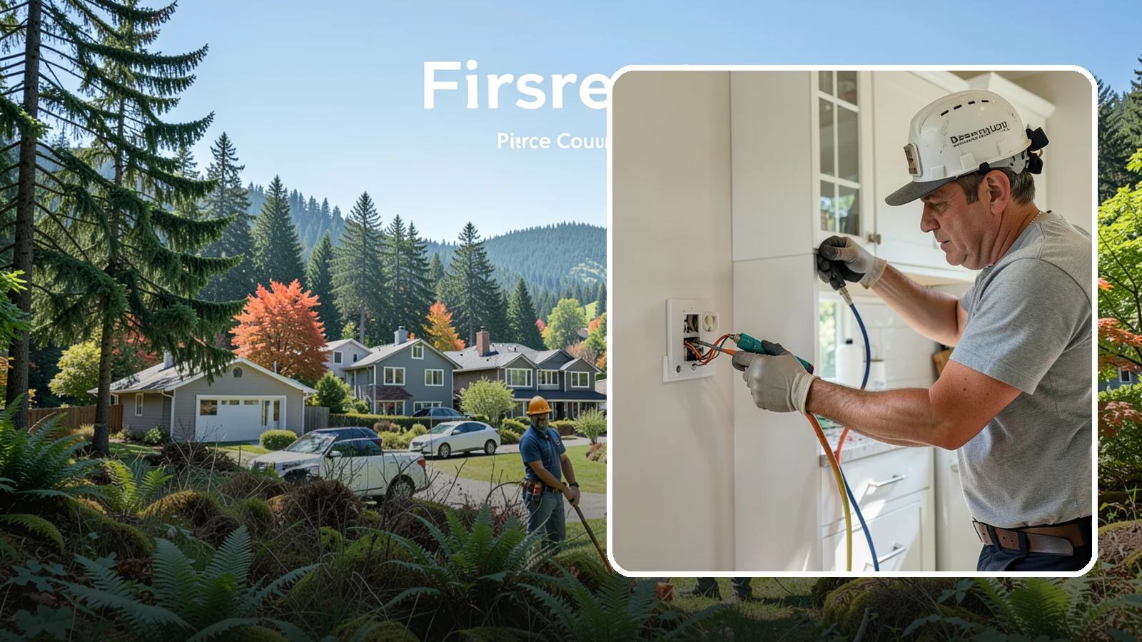 GFCI Outlet Installation in Fircrest, Pierce County, WA - We install GFCI-protected outlets in kitchens, bathrooms, garages, and outdoor areas to guard against shock hazards.