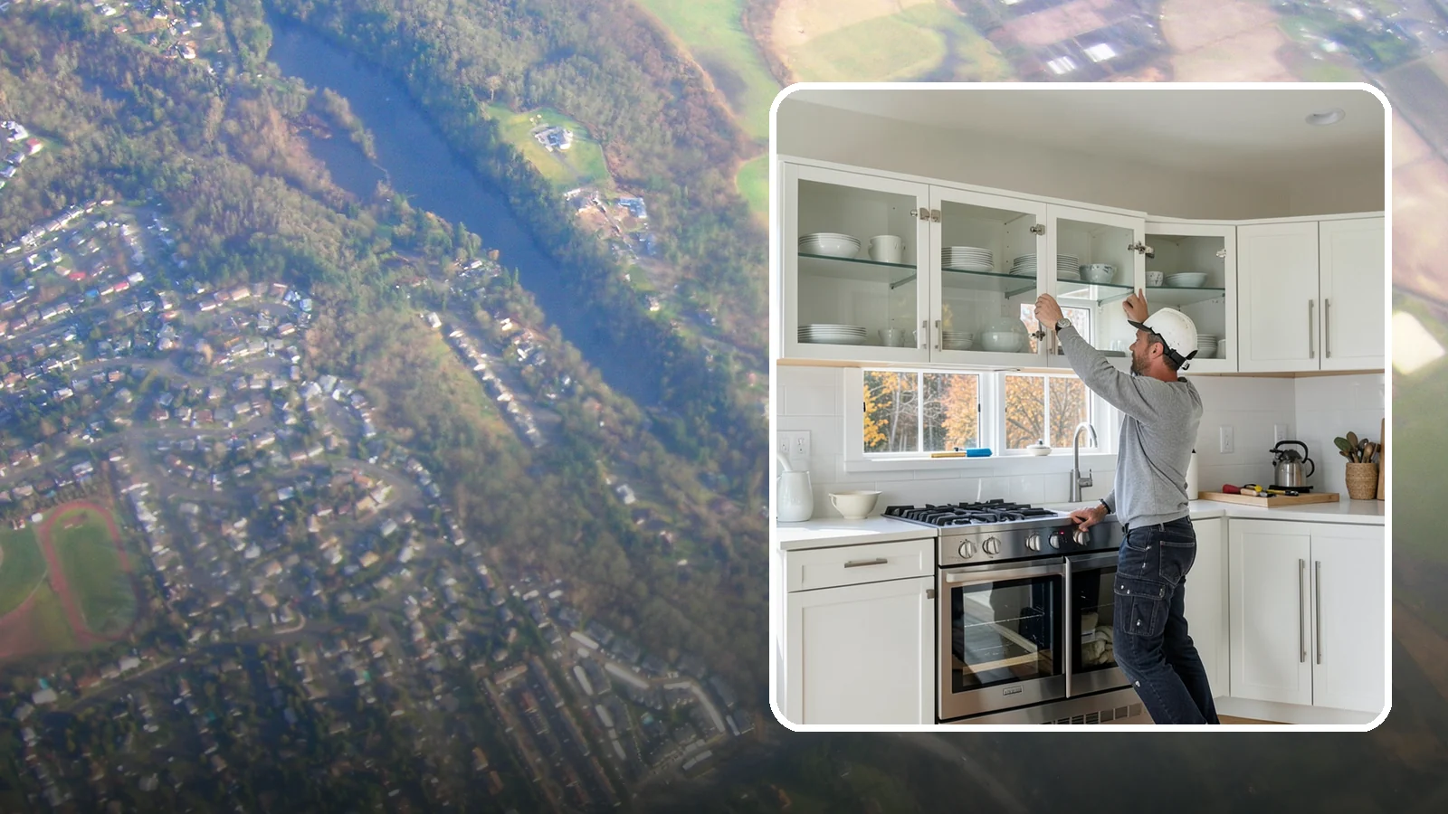 Glass Cabinet Door Installation in Algona, King County, WA - Adding or converting cabinet doors to glass fronts to display dishware and lighten the look of upper cabinets.