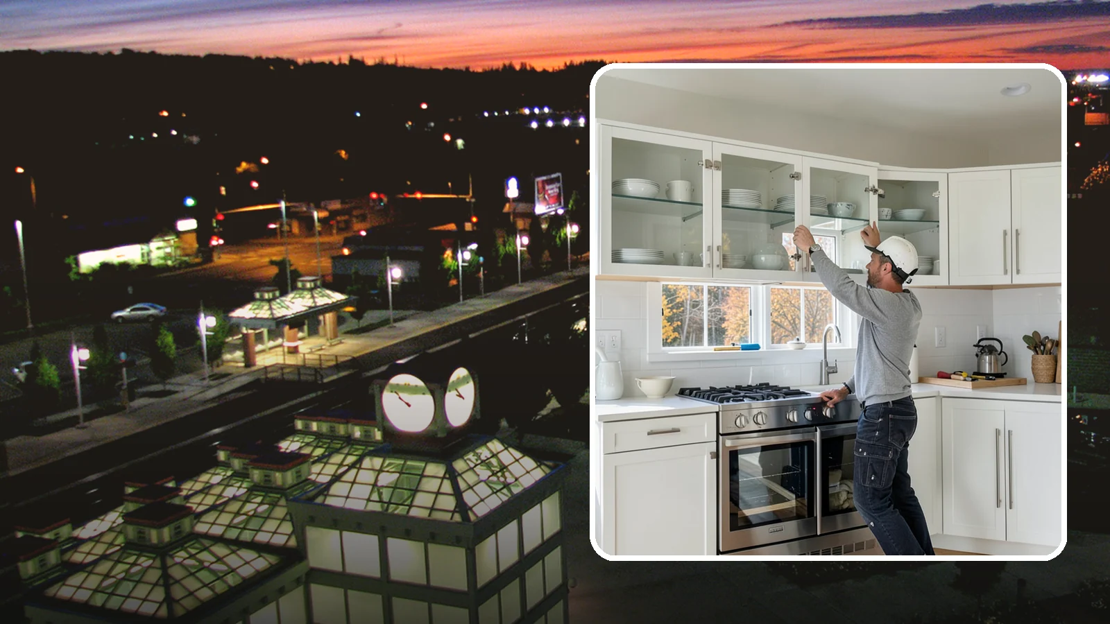 Glass Cabinet Door Installation in Auburn, King County, WA - Adding or converting cabinet doors to glass fronts to display dishware and lighten the look of upper cabinets.
