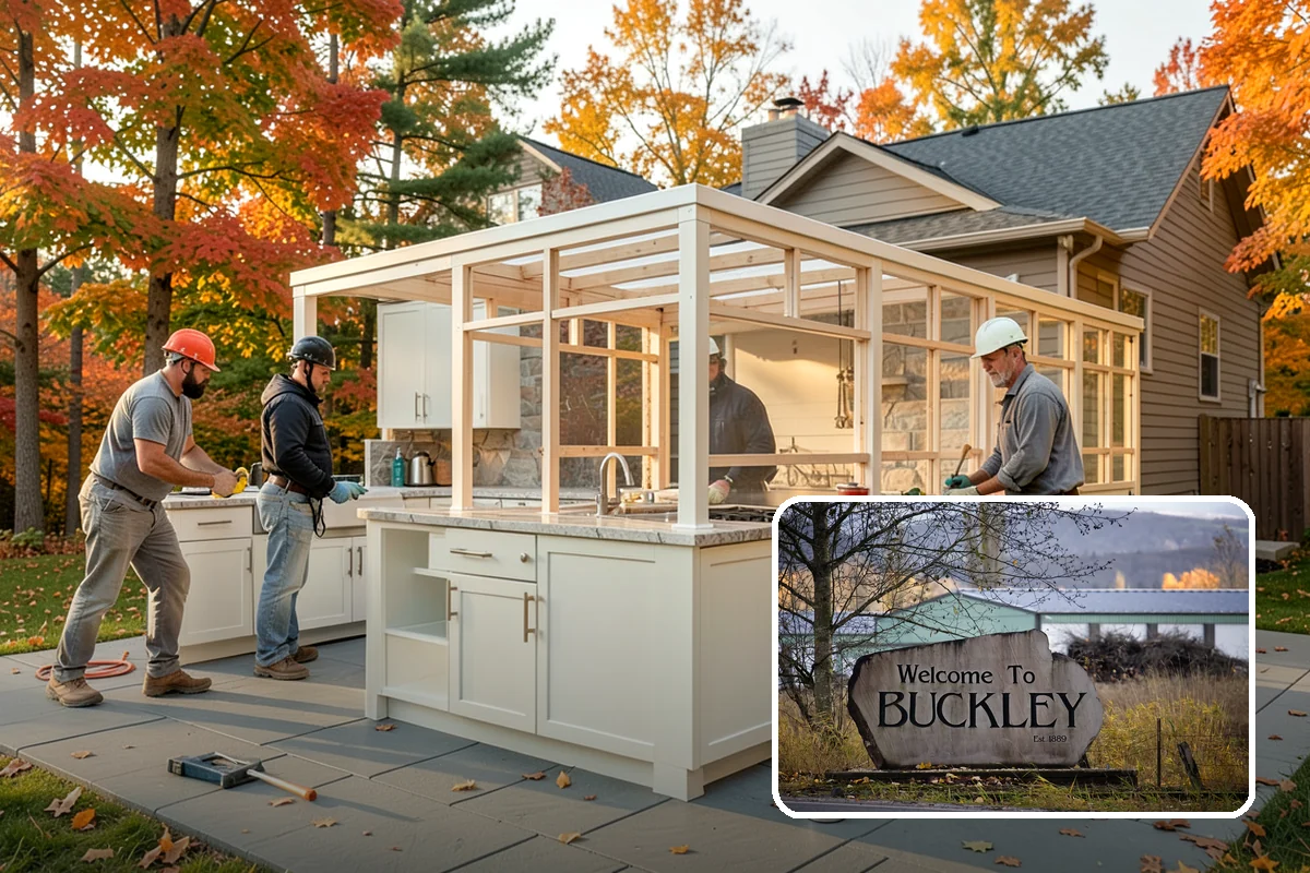 Glass Cabinet Door Installation in Buckley, Pierce County, WA - A lighter, more open cabinet look