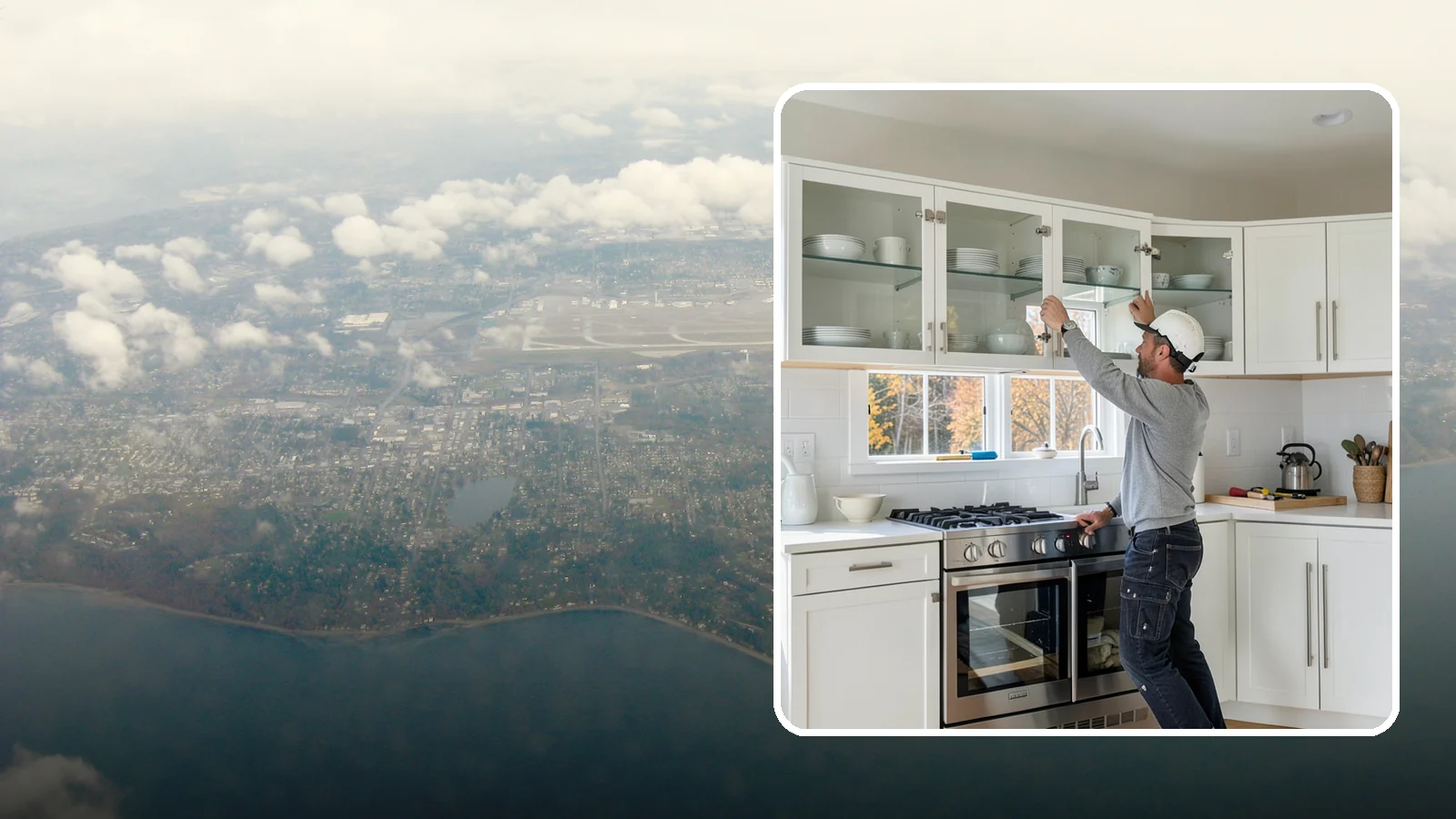 Glass Cabinet Door Installation in Burien, King County, WA - Adding or converting cabinet doors to glass fronts to display dishware and lighten the look of upper cabinets.