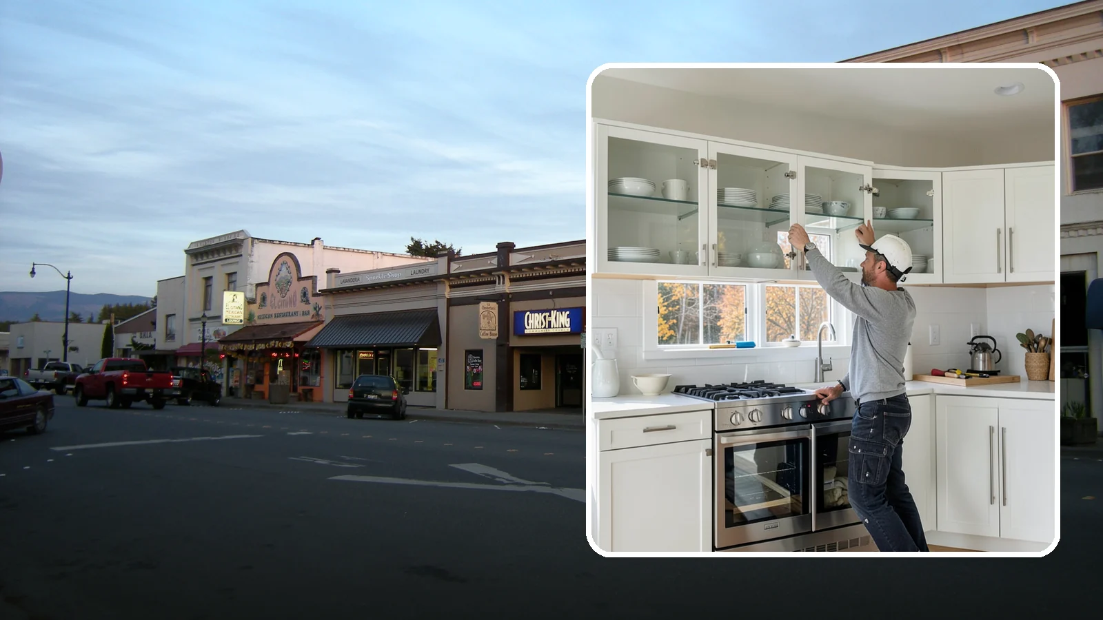 Glass Cabinet Door Installation in Burlington, Skagit County, WA - Adding or converting cabinet doors to glass fronts to display dishware and lighten the look of upper cabinets.