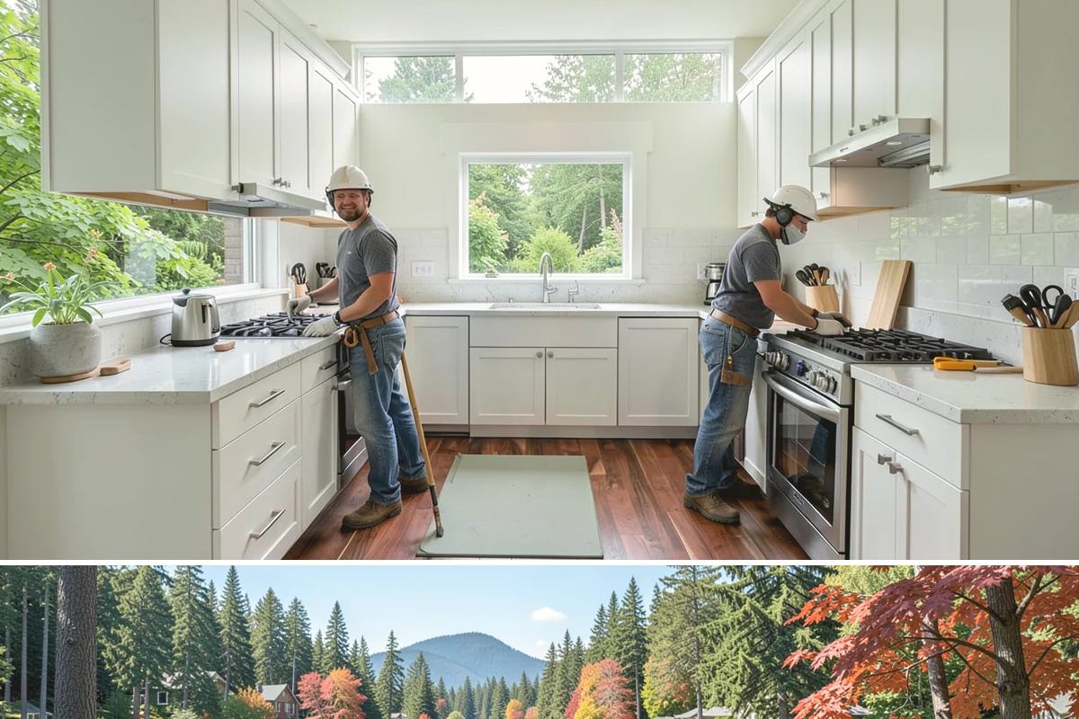 Glass Cabinet Door Installation in Covington, King County, WA - This finishing upgrade fits any season and complements a fall cabinet refresh.