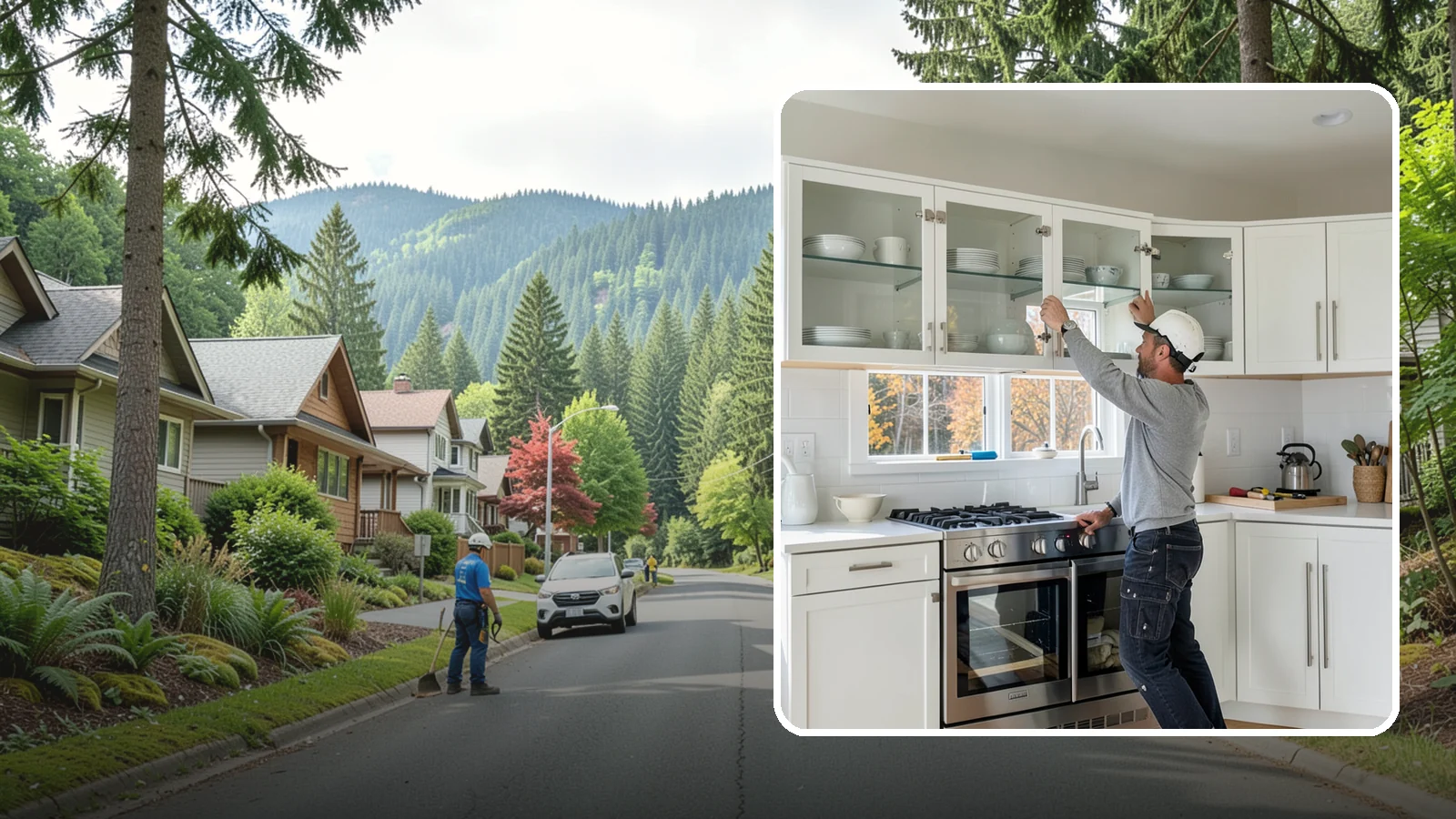 Glass Cabinet Door Installation in Darrington, Snohomish County, WA - Adding or converting cabinet doors to glass fronts to display dishware and lighten the look of upper cabinets.