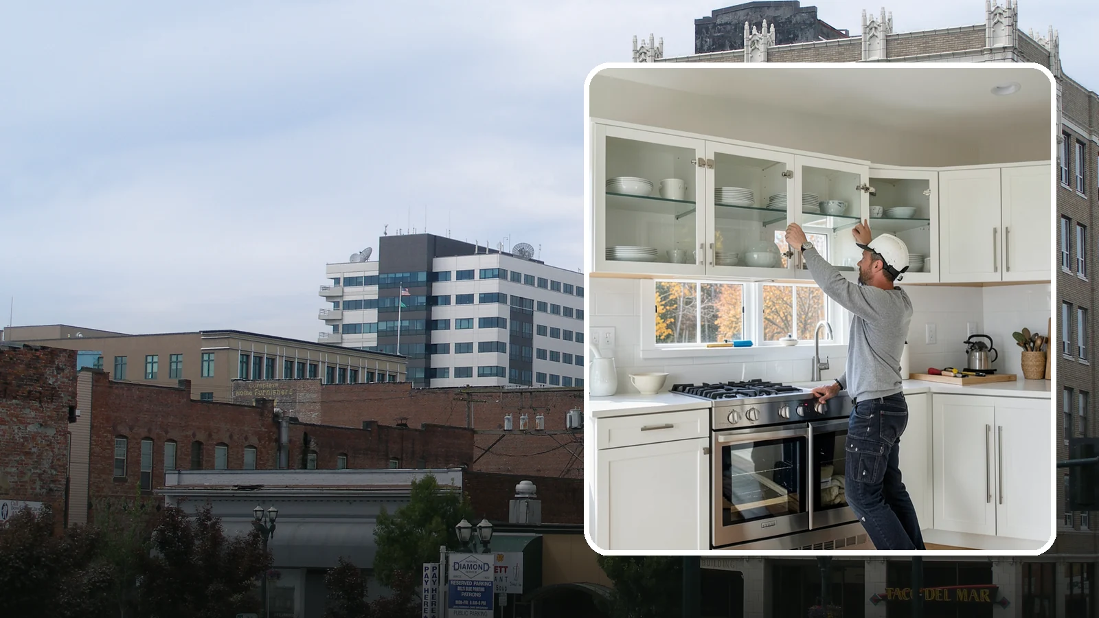 Glass Cabinet Door Installation in Everett, Snohomish County, WA - Adding or converting cabinet doors to glass fronts to display dishware and lighten the look of upper cabinets.
