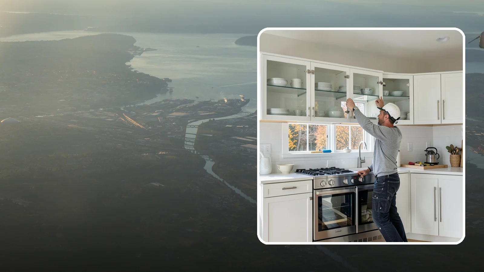 Glass Cabinet Door Installation in Fife, Pierce County, WA - Adding or converting cabinet doors to glass fronts to display dishware and lighten the look of upper cabinets.
