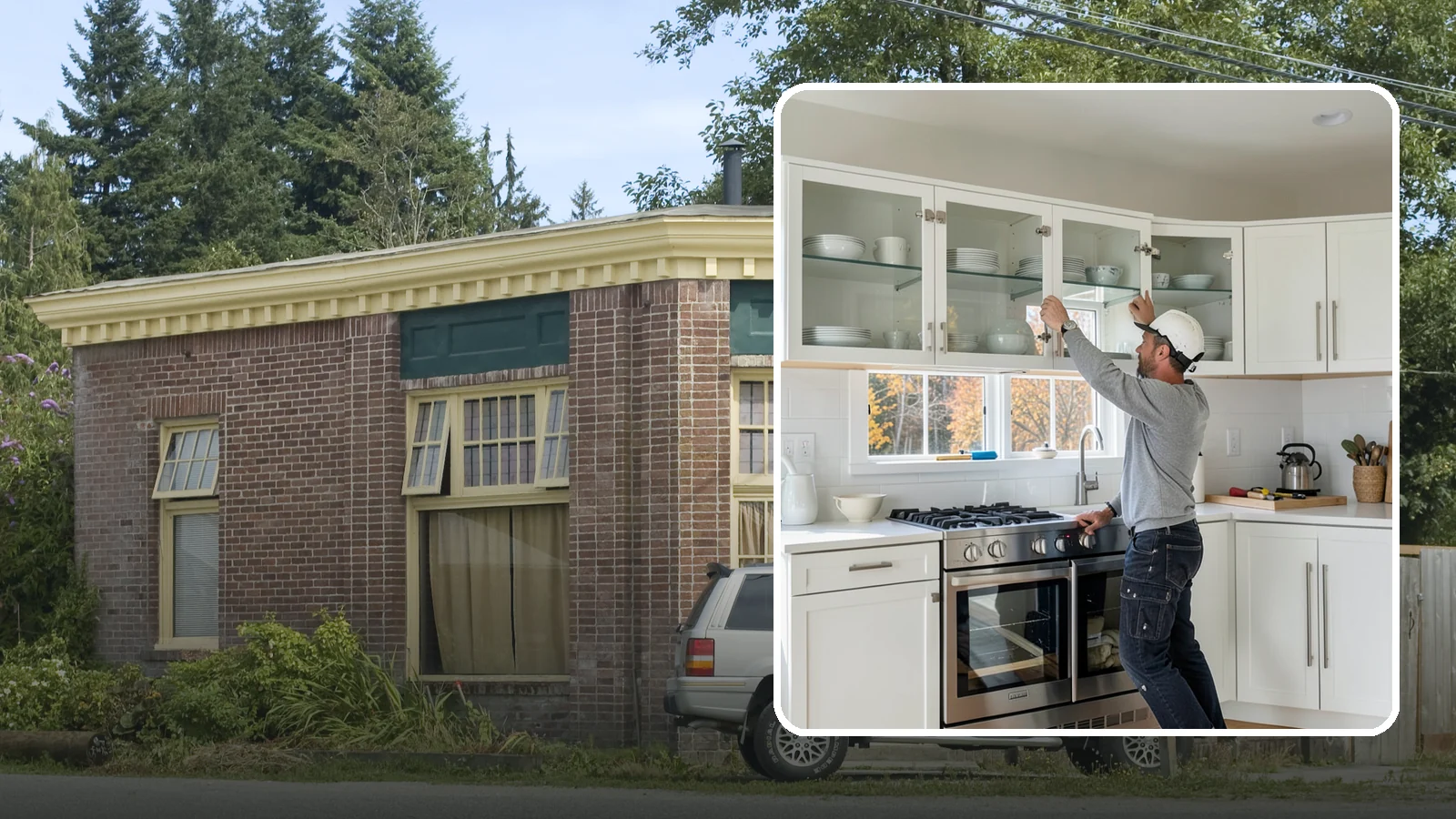 Glass Cabinet Door Installation in Hamilton, Skagit County, WA - Adding or converting cabinet doors to glass fronts to display dishware and lighten the look of upper cabinets.