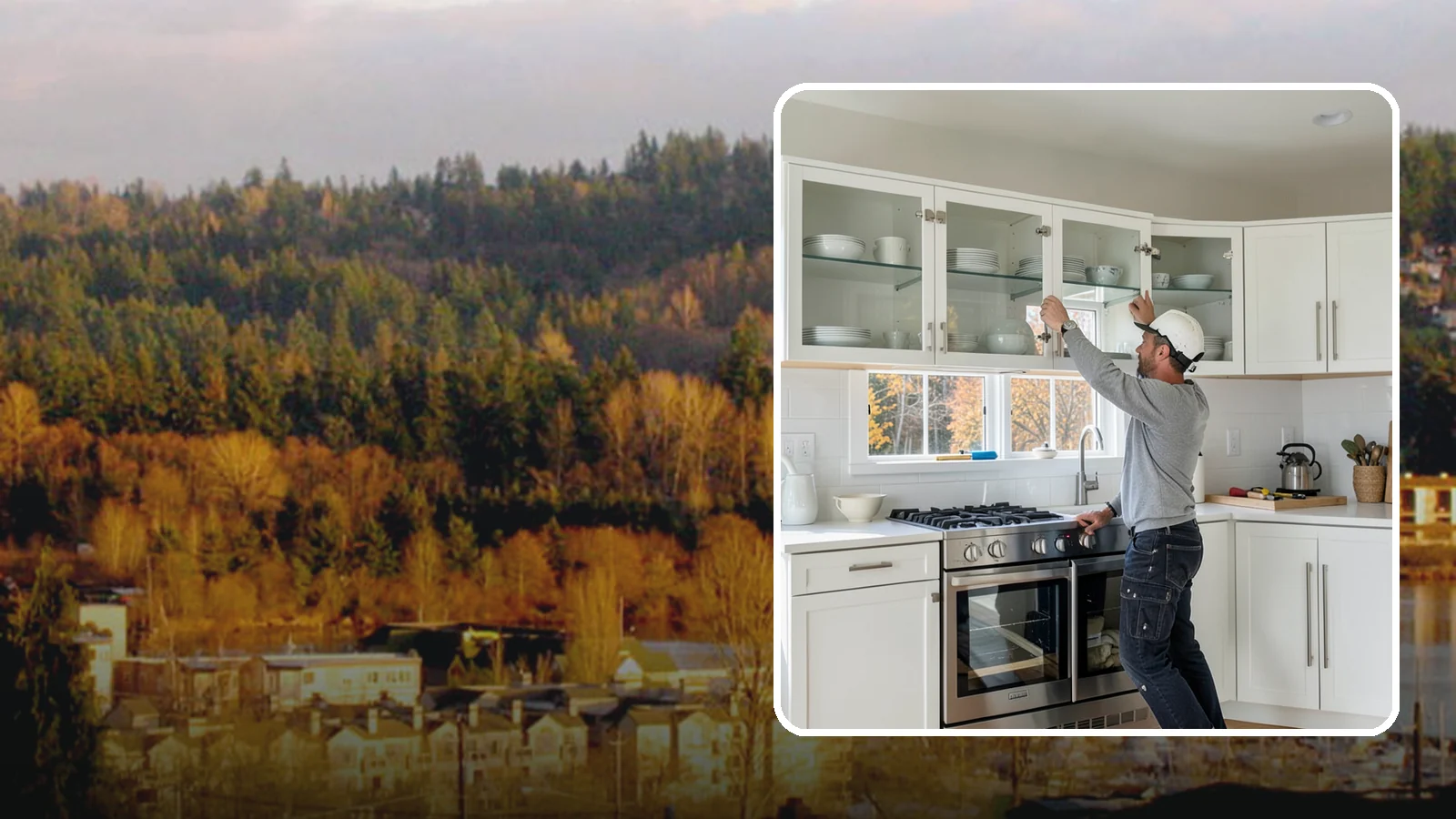 Glass Cabinet Door Installation in Kenmore, King County, WA - Adding or converting cabinet doors to glass fronts to display dishware and lighten the look of upper cabinets.