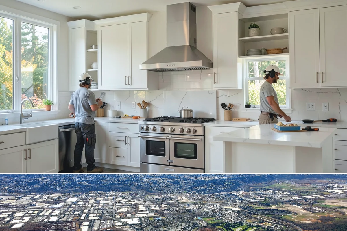 Glass Cabinet Door Installation in Kent, King County, WA - This finishing upgrade fits any season and complements a fall cabinet refresh.