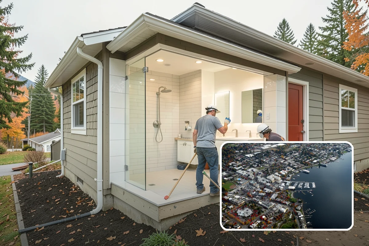 Glass Cabinet Door Installation in Kirkland, King County, WA - A lighter, more open cabinet look