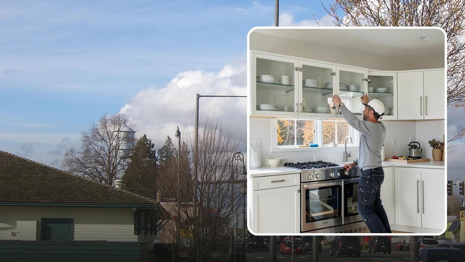 Glass Cabinet Door Installation in Marysville, Snohomish County, WA - Adding or converting cabinet doors to glass fronts to display dishware and lighten the look of upper cabinets.