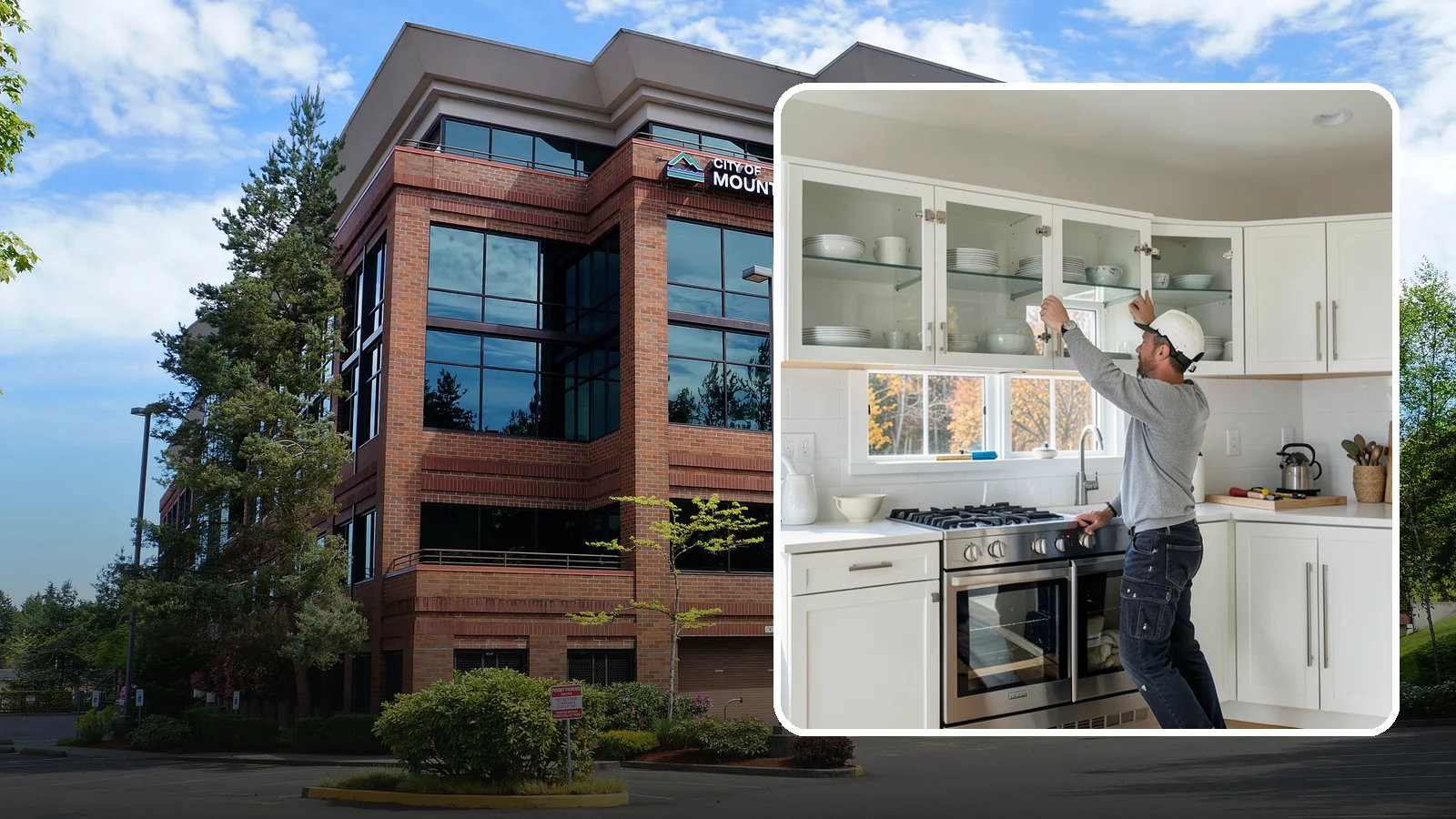 Glass Cabinet Door Installation in Mountlake Terrace, Snohomish County, WA - Adding or converting cabinet doors to glass fronts to display dishware and lighten the look of upper cabinets.