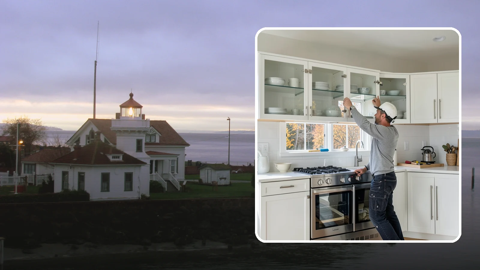 Glass Cabinet Door Installation in Mukilteo, Snohomish County, WA - Adding or converting cabinet doors to glass fronts to display dishware and lighten the look of upper cabinets.