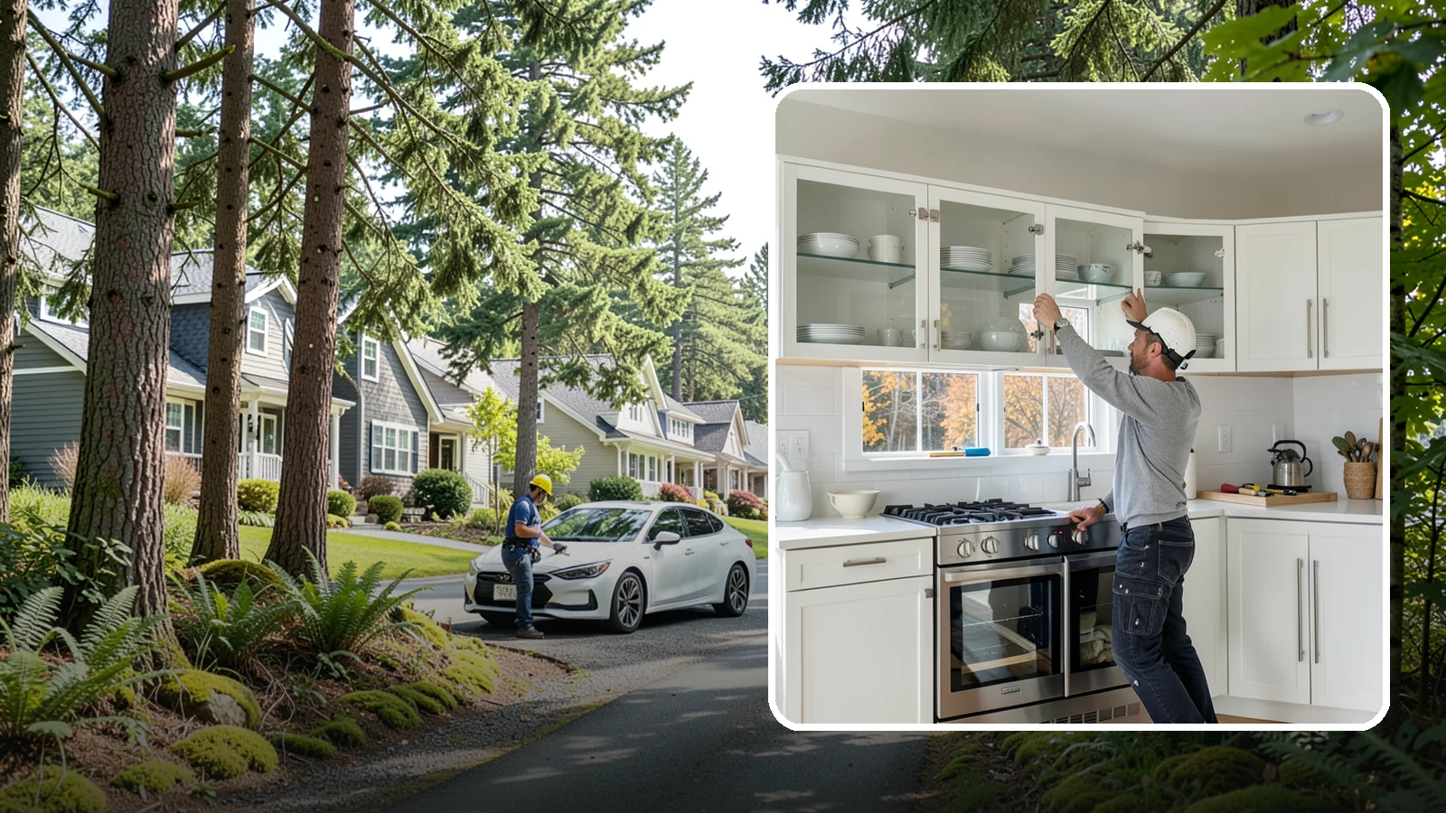 Glass Cabinet Door Installation in Normandy Park, King County, WA - Adding or converting cabinet doors to glass fronts to display dishware and lighten the look of upper cabinets.