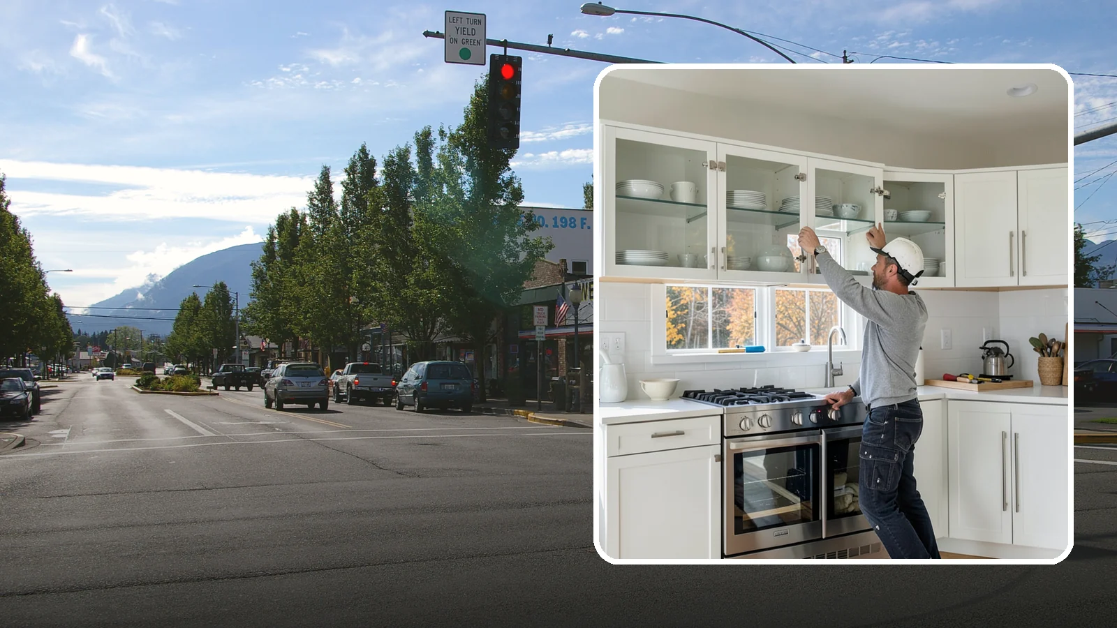 Glass Cabinet Door Installation in North Bend, King County, WA - Adding or converting cabinet doors to glass fronts to display dishware and lighten the look of upper cabinets.