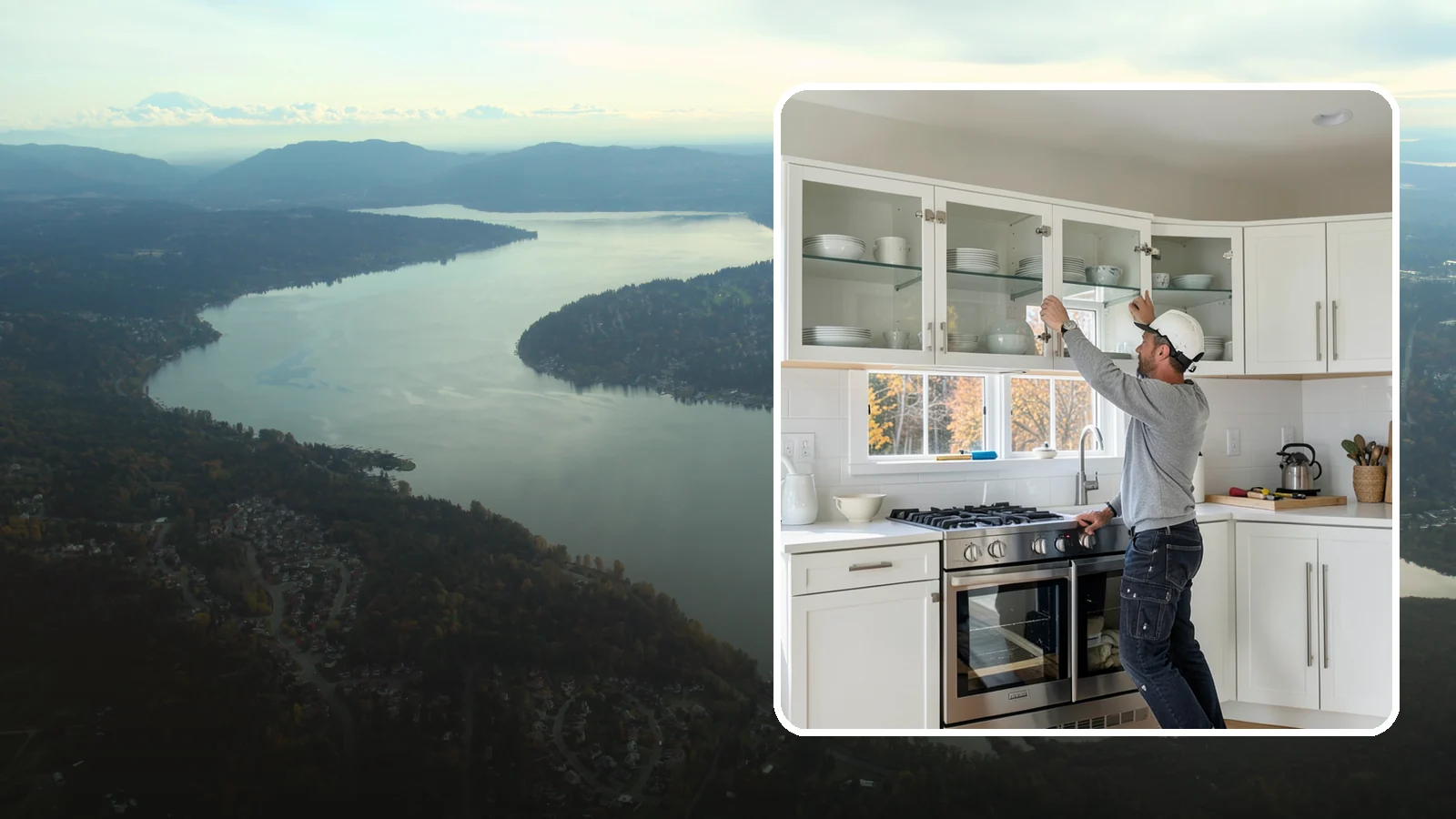 Glass Cabinet Door Installation in Sammamish, King County, WA - Adding or converting cabinet doors to glass fronts to display dishware and lighten the look of upper cabinets.