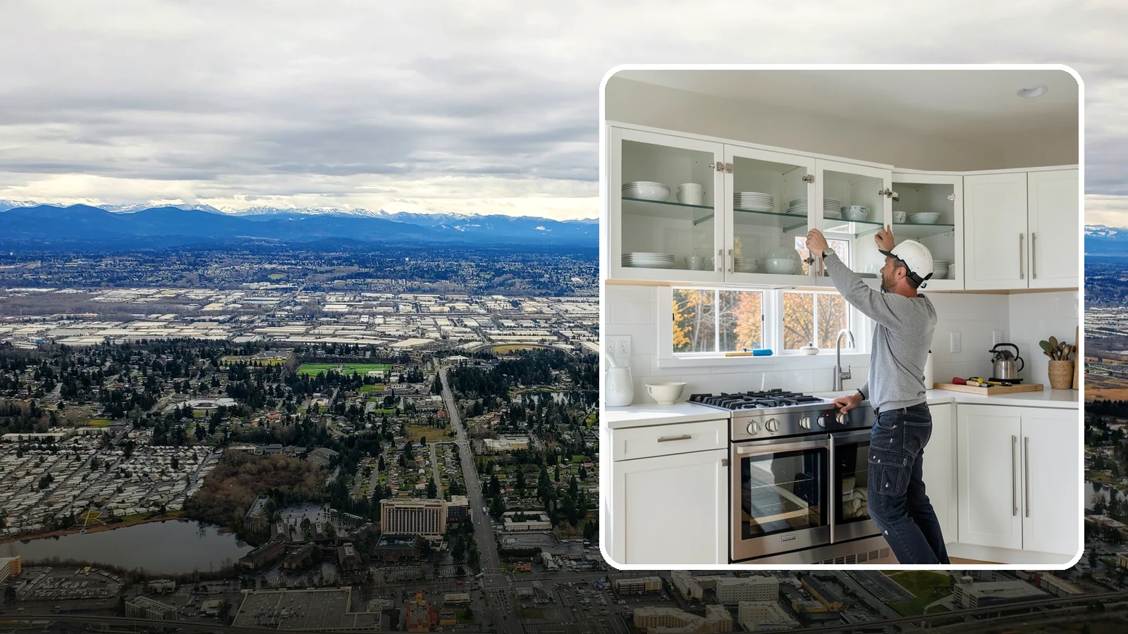 Glass Cabinet Door Installation in SeaTac, King County, WA - Adding or converting cabinet doors to glass fronts to display dishware and lighten the look of upper cabinets.