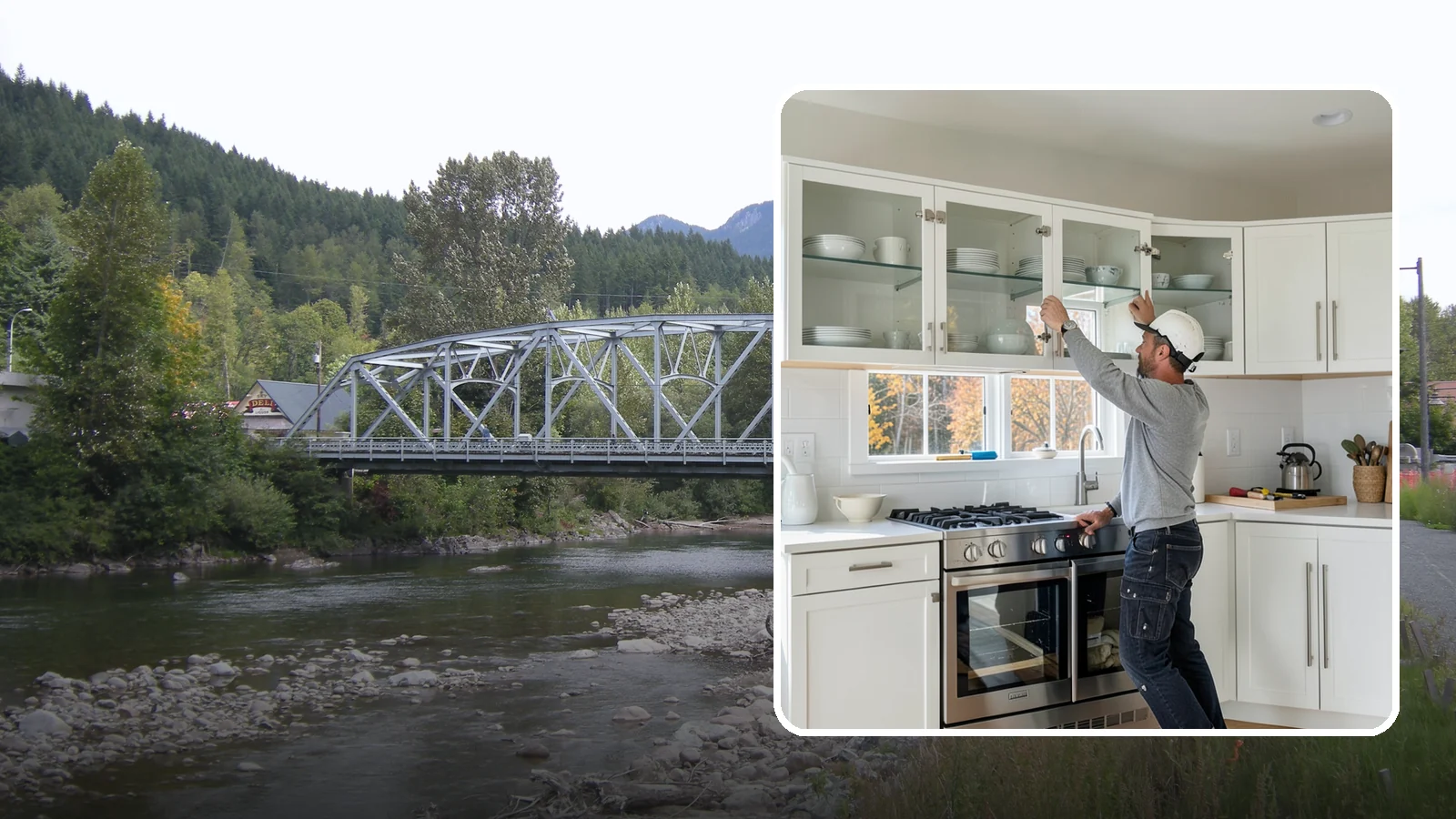 Glass Cabinet Door Installation in Skykomish, King County, WA - Adding or converting cabinet doors to glass fronts to display dishware and lighten the look of upper cabinets.