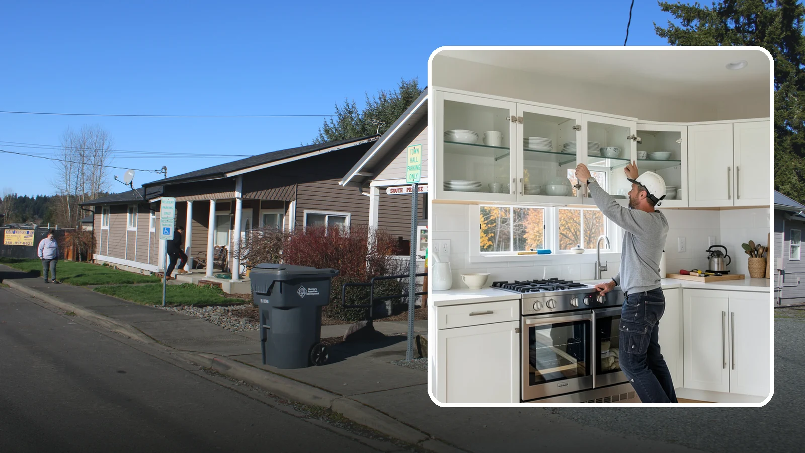 Glass Cabinet Door Installation in South Prairie, Pierce County, WA - Adding or converting cabinet doors to glass fronts to display dishware and lighten the look of upper cabinets.
