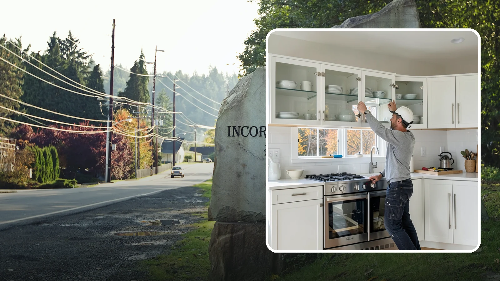 Glass Cabinet Door Installation in Wilkeson, Pierce County, WA - Adding or converting cabinet doors to glass fronts to display dishware and lighten the look of upper cabinets.