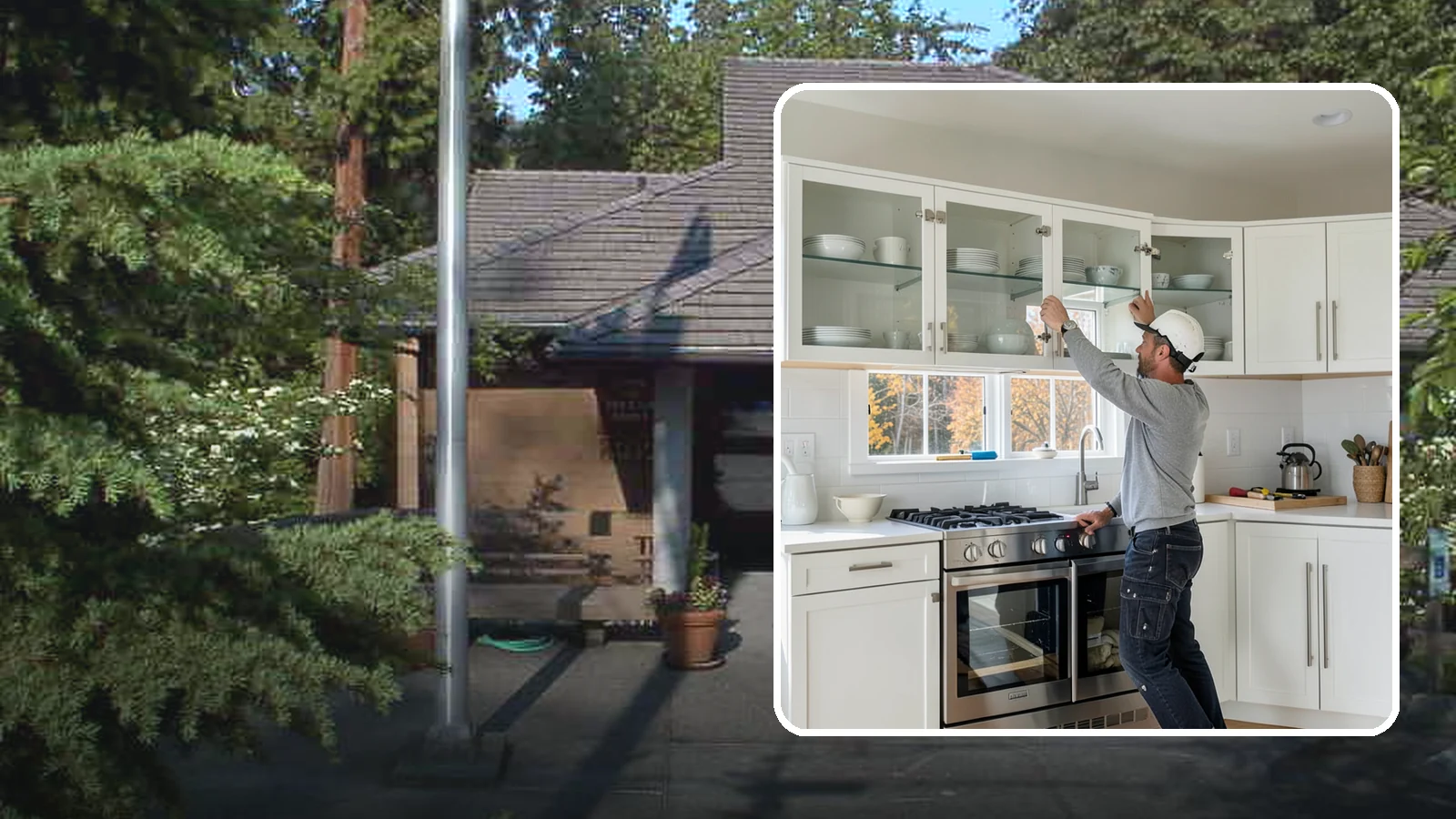 Glass Cabinet Door Installation in Yarrow Point, King County, WA - Adding or converting cabinet doors to glass fronts to display dishware and lighten the look of upper cabinets.