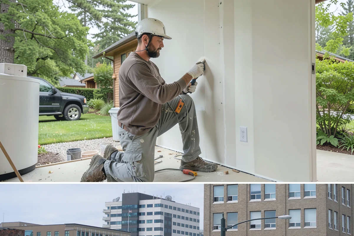 Glass Enclosure Installation in Everett, Snohomish County, WA - We install and seal glass enclosures during dry stretches to lock out moisture from the start.