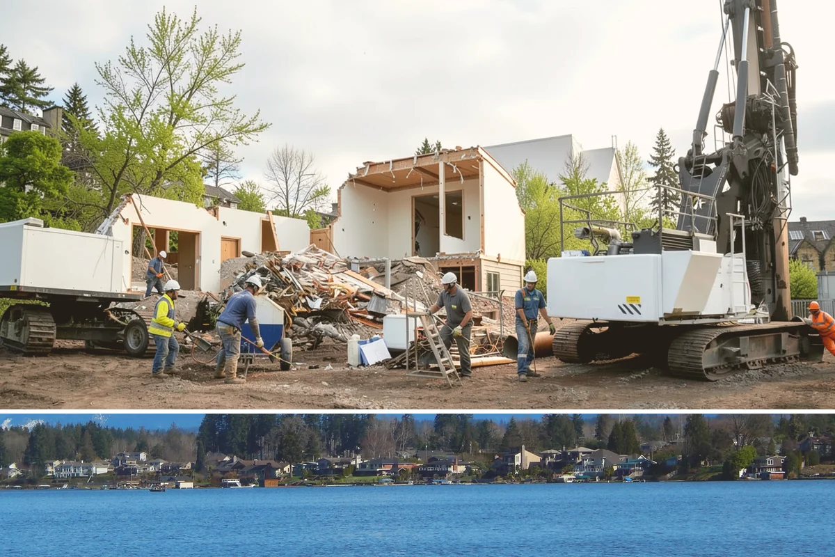 Glass Enclosure Installation in Lake Stevens, Snohomish County, WA - We install and seal glass enclosures during dry stretches to lock out moisture from the start.