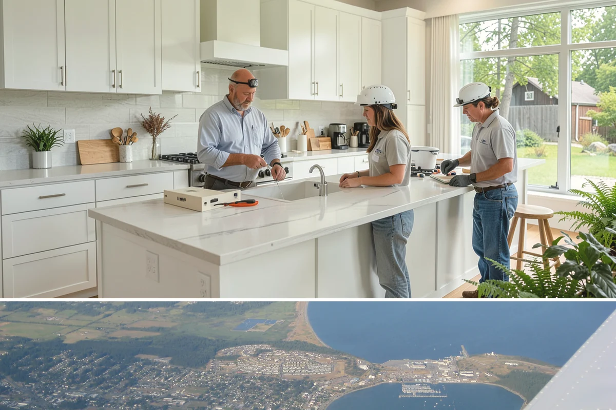 Glass Enclosure Installation in Oak Harbor, Island County, WA - We install and seal glass enclosures during dry stretches to lock out moisture from the start.