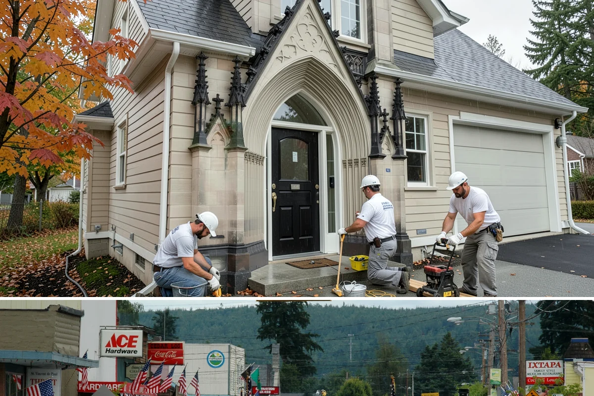 Glass Railing Installation in Carnation, King County, WA - Glass railing work is precise indoor installation suited to any time of year.