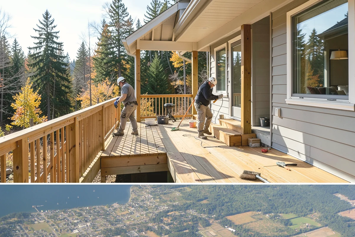 Glass Railing Installation in Coupeville, Island County, WA - Glass railing work is precise indoor installation suited to any time of year.