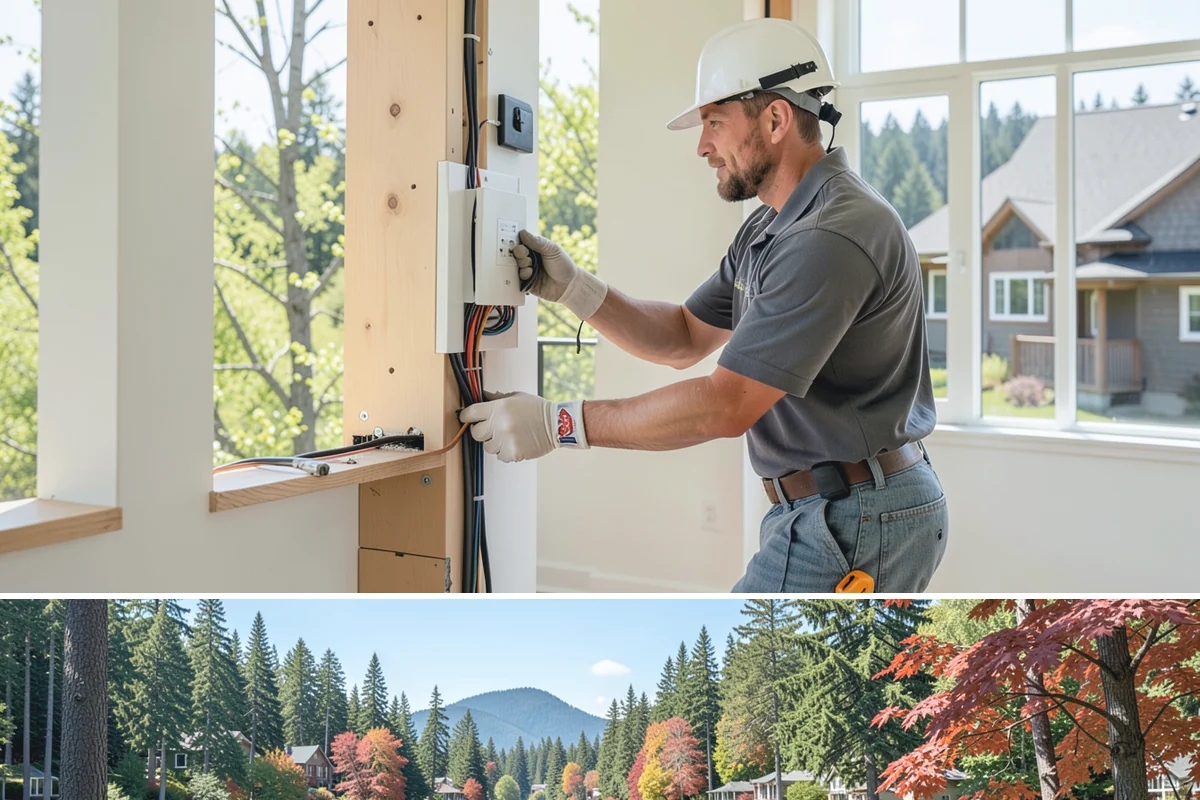 Glass Railing Installation in Covington, King County, WA - Glass railing work is precise indoor installation suited to any time of year.