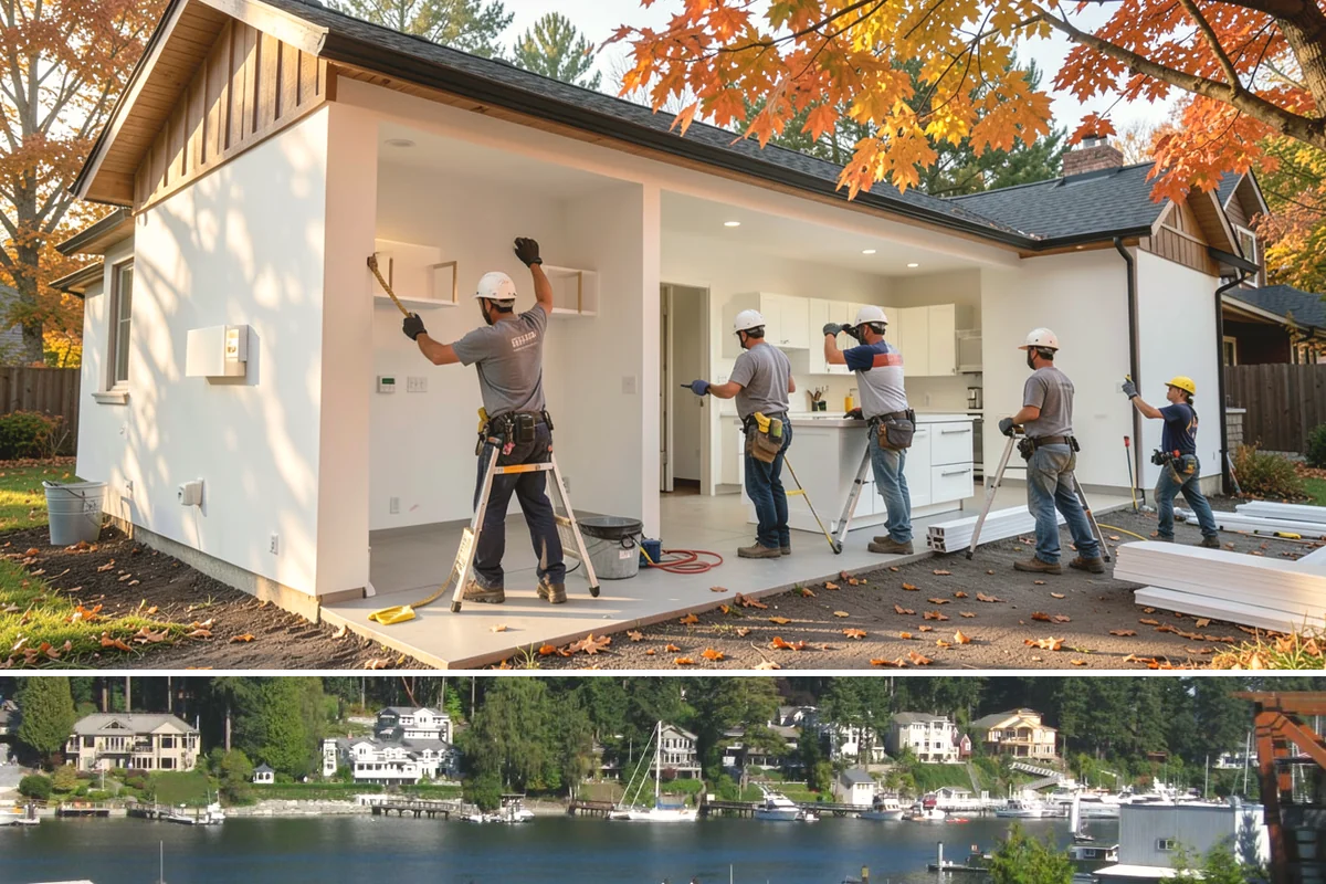 Glass Railing Installation in Gig Harbor, Pierce County, WA - Glass railing work is precise indoor installation suited to any time of year.