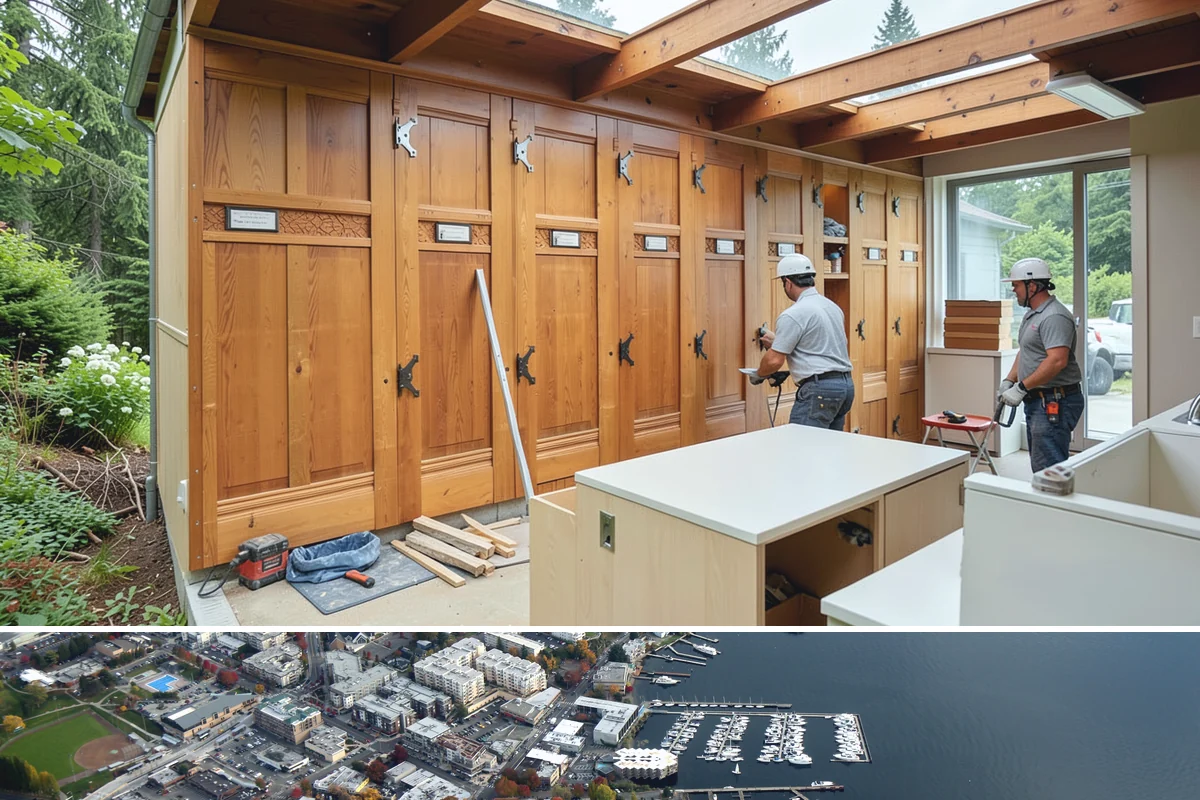 Glass Railing Installation in Kirkland, King County, WA - Glass railing work is precise indoor installation suited to any time of year.