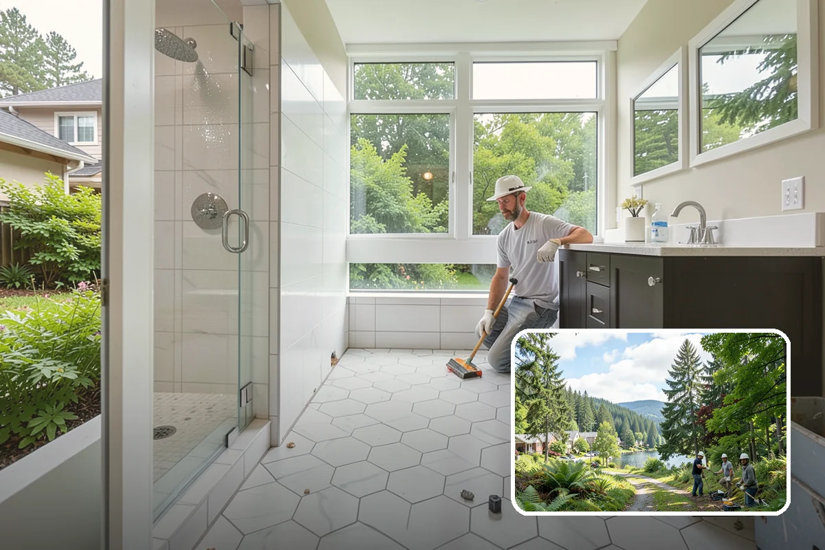 Glass Railing Installation in Lake Forest Park, King County, WA - Unobstructed views and a bright, open feel